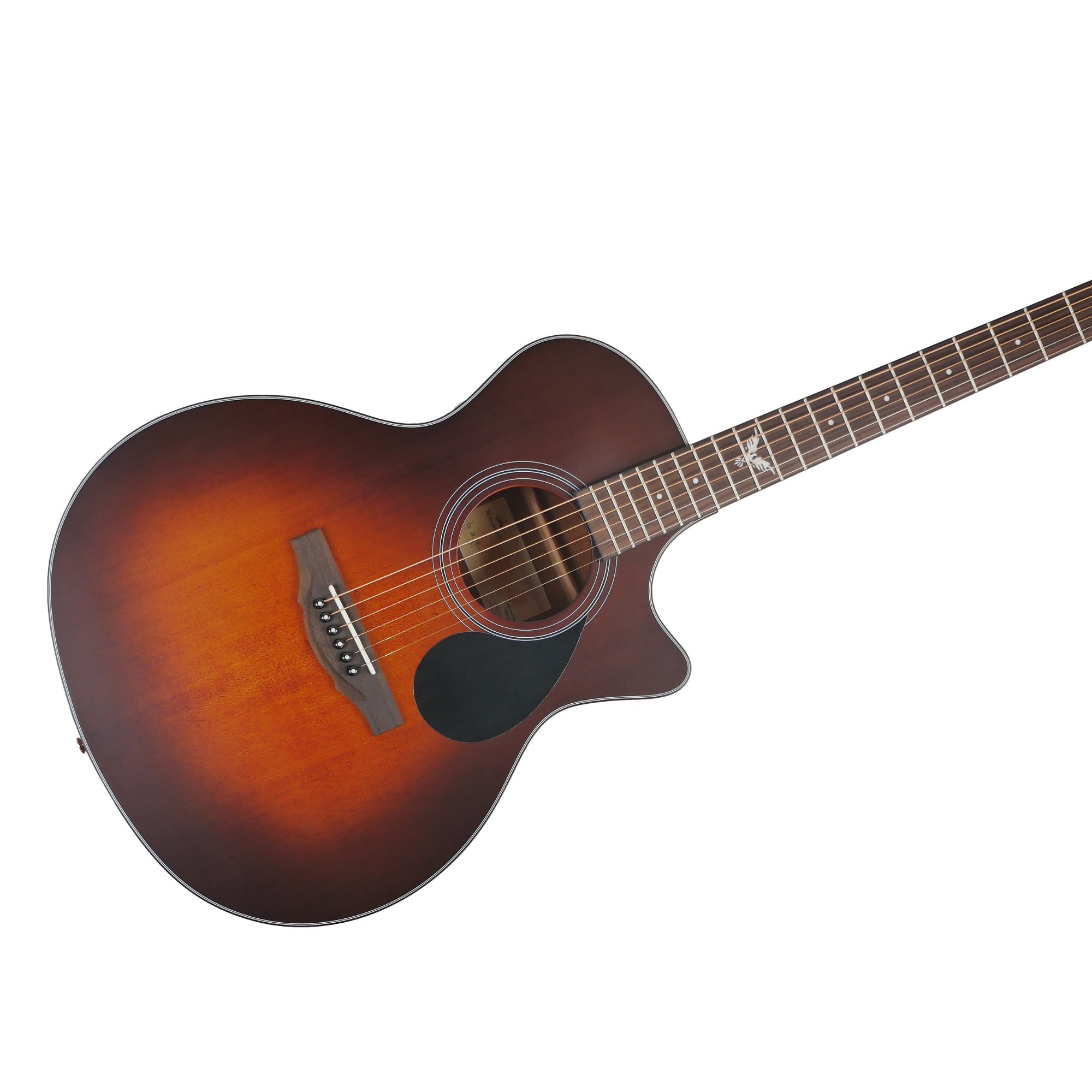 Kepma F0-BE Phoenix Series Solid Top with Fishman sonitone Semi-Acoustic Guitar - Cherry Red Matt