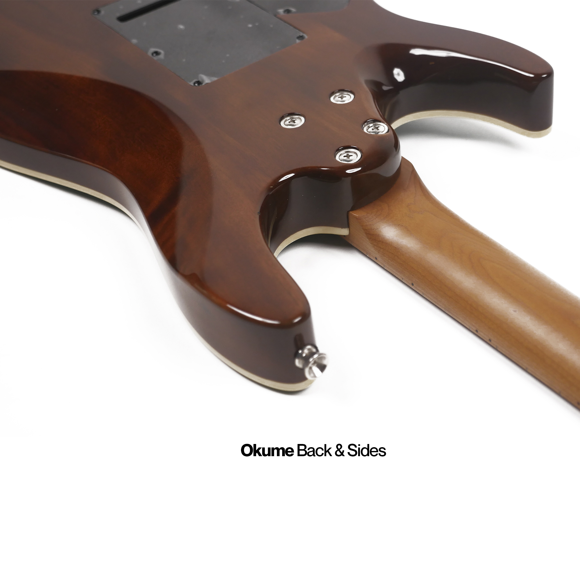 SQOE SEIB950 QUILTED MAPLE SUPER STRATOCASTER GUITAR DARK CHERRY