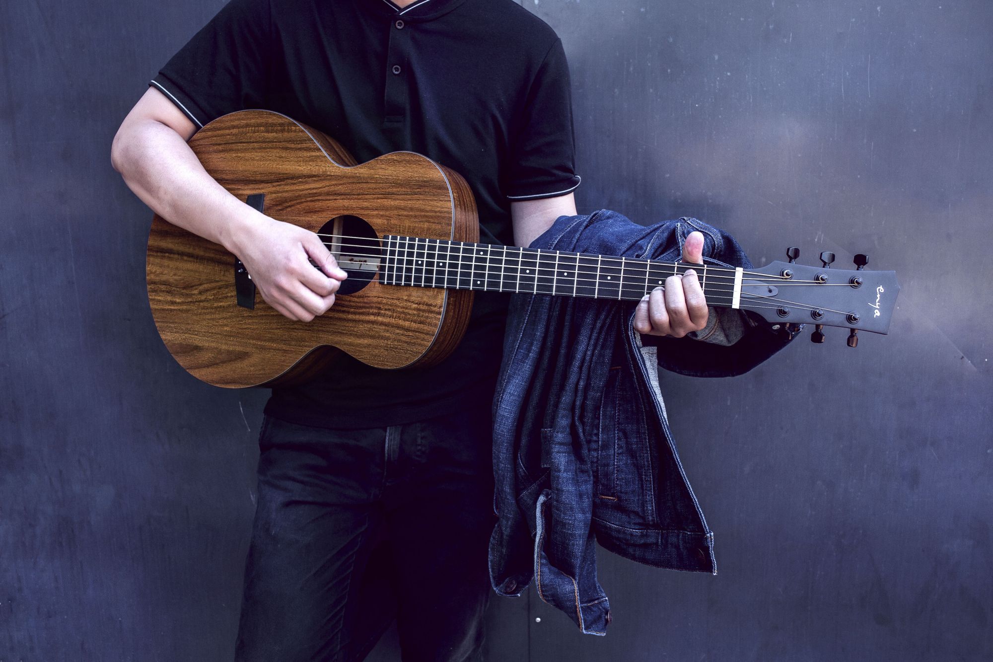 Enya EM-X1 EQ SP1 36 Acoustic Guitar- All Koa Finish