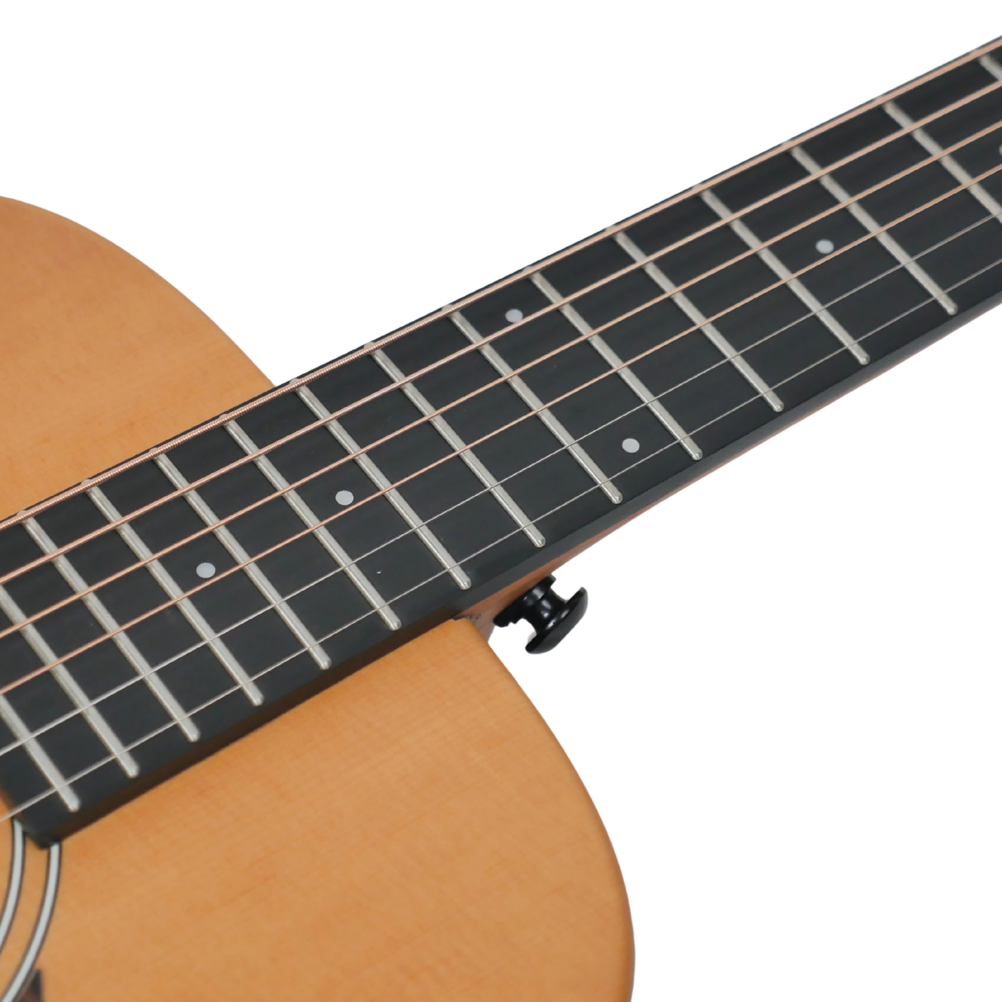 Enya EB-X1 Pro Max SP1 Natural Matt - fretboard with dot inlays close-up