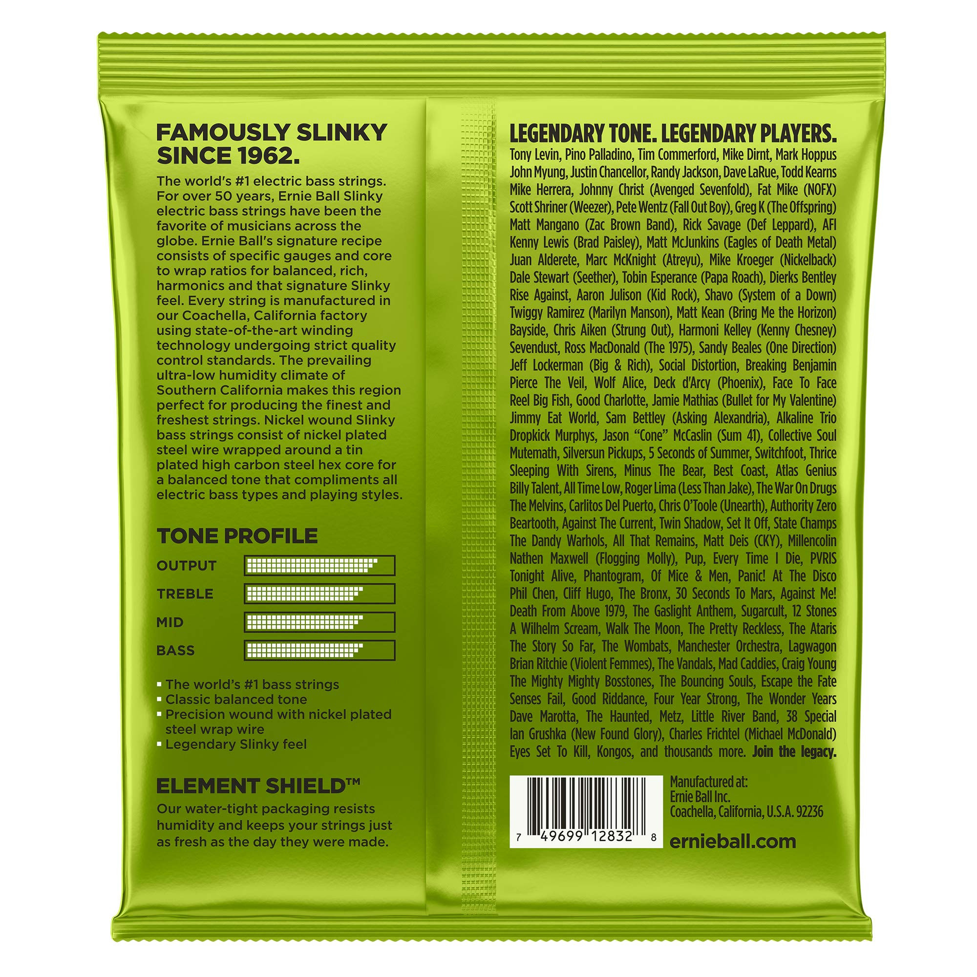 Ernie Ball Regular Slinky Nickel Wound Bass Strings