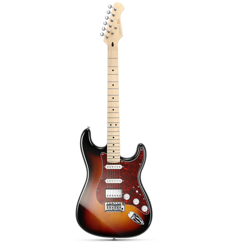 Donner Electric Guitar DST-152S 39 Electric Guitar Kit HSS Pickup Coil Split Guitar Starter Pack for Adult Beginners with Amp Bag Accessories Sunburst