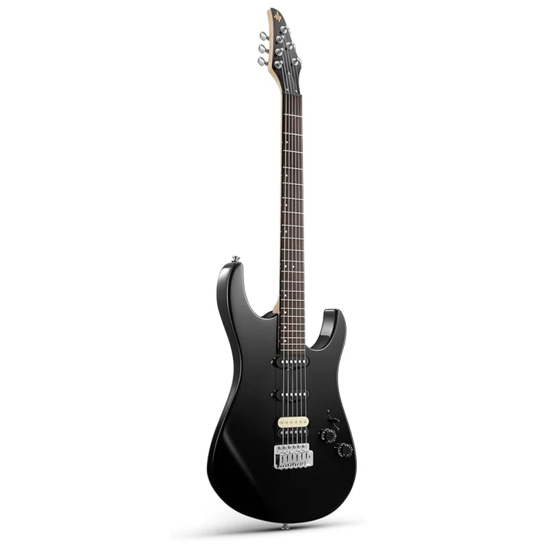 Donner DMT-66 39 Inch Full Size Electric Guitar for Beginner Starter Electric Guitar Kit with Bag Black