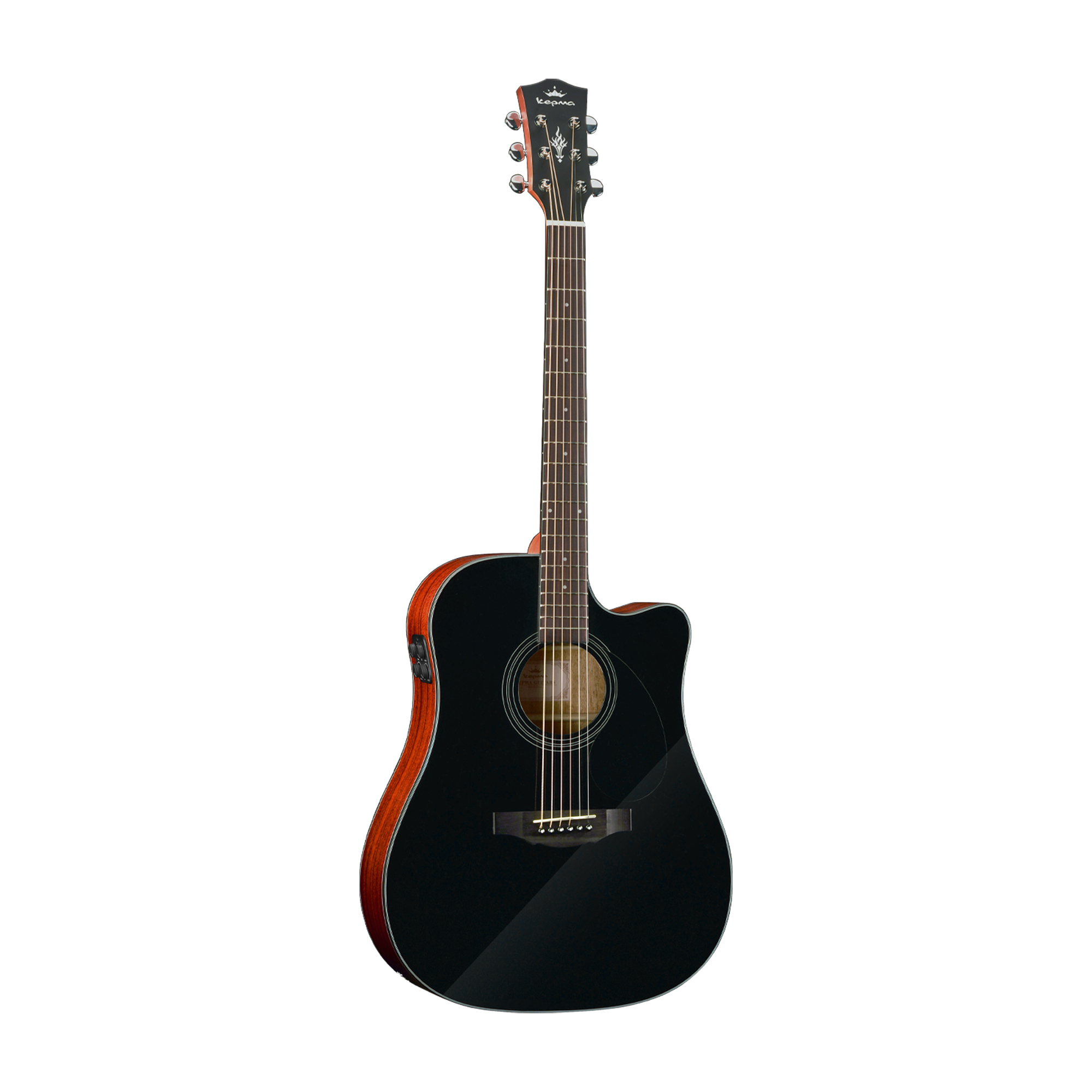 Kepma EDC-E TRANS K10 Semi - Acoustic Guitar - Black Matt