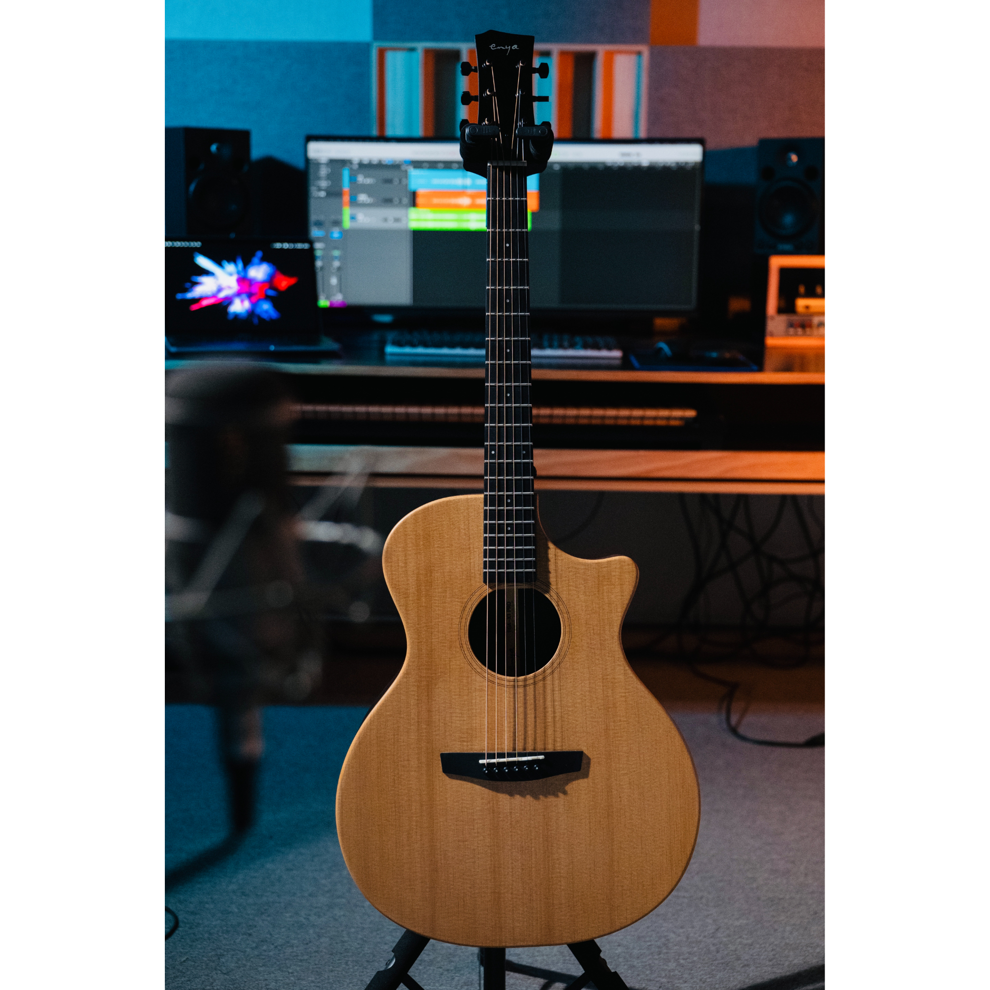 Enya EGA-X1  PRO Cutaway Solid Top Acoustic Guitar- Natural Matt Finish