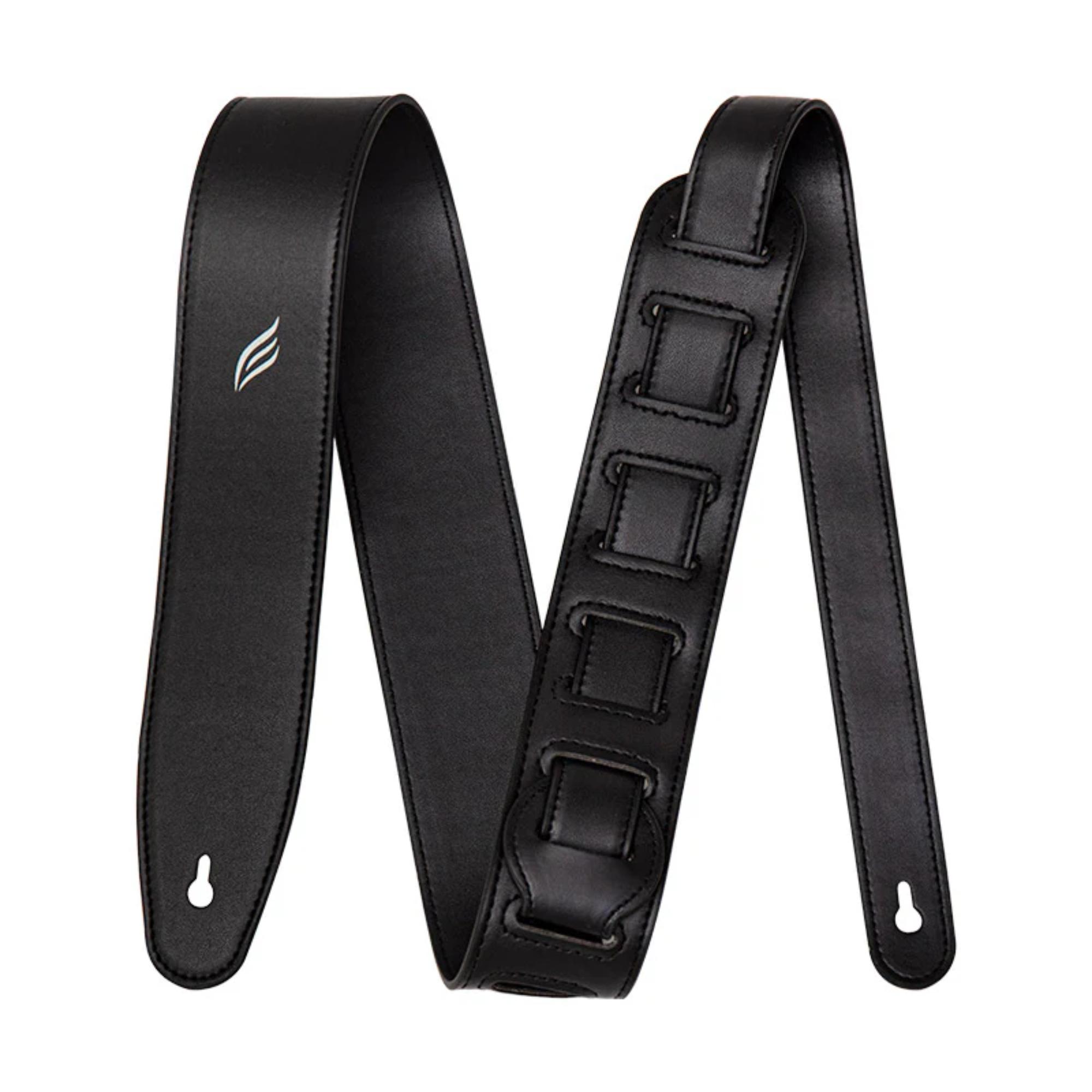 Enya Faux Leather Guitar Strap Black EPSGB