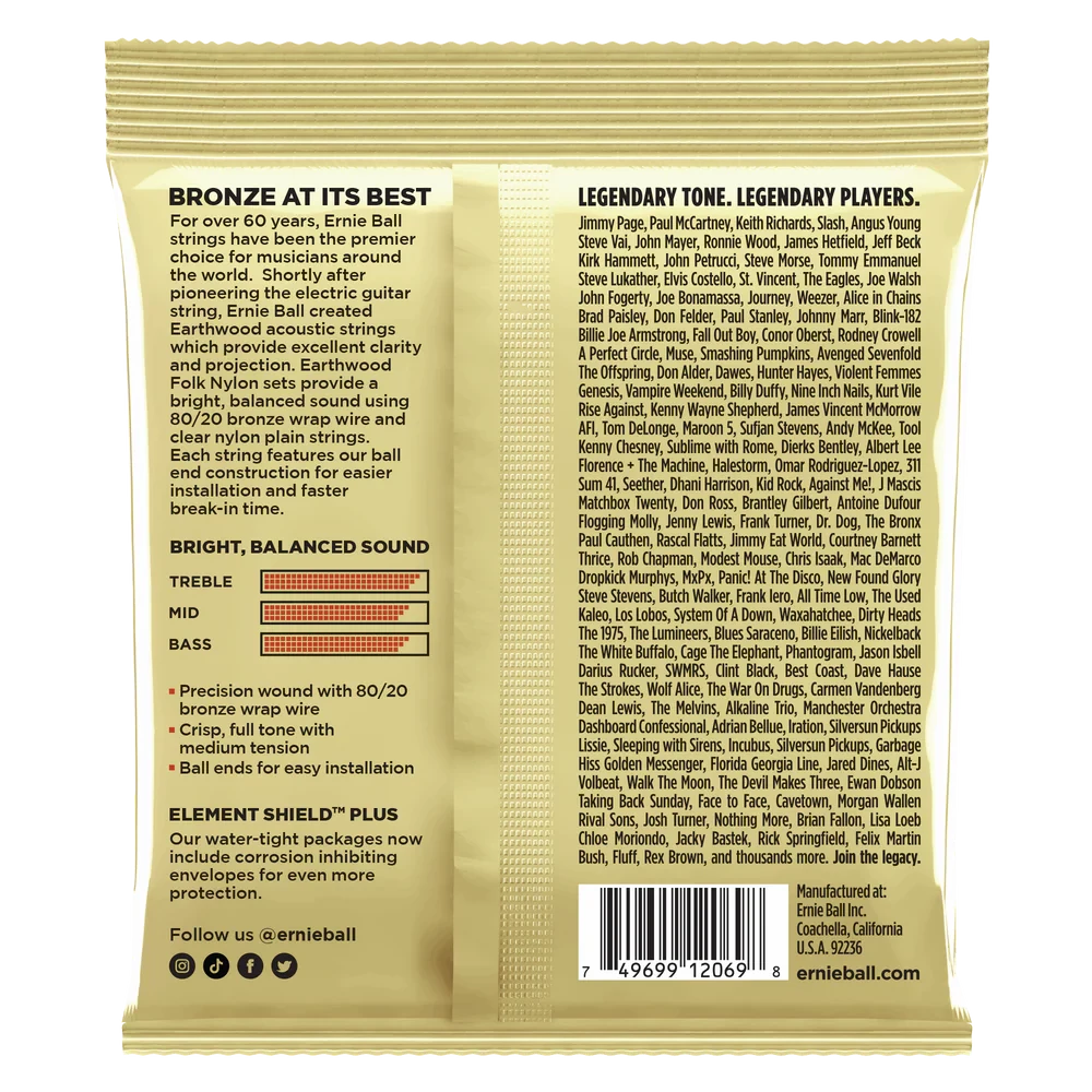 Ernie Ball 2069 Earthwood Nylon Strings