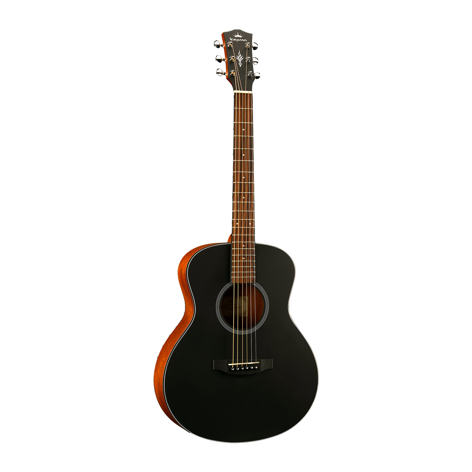 KEPMA ES36 Travel Acoustic Guitar- Black Matt