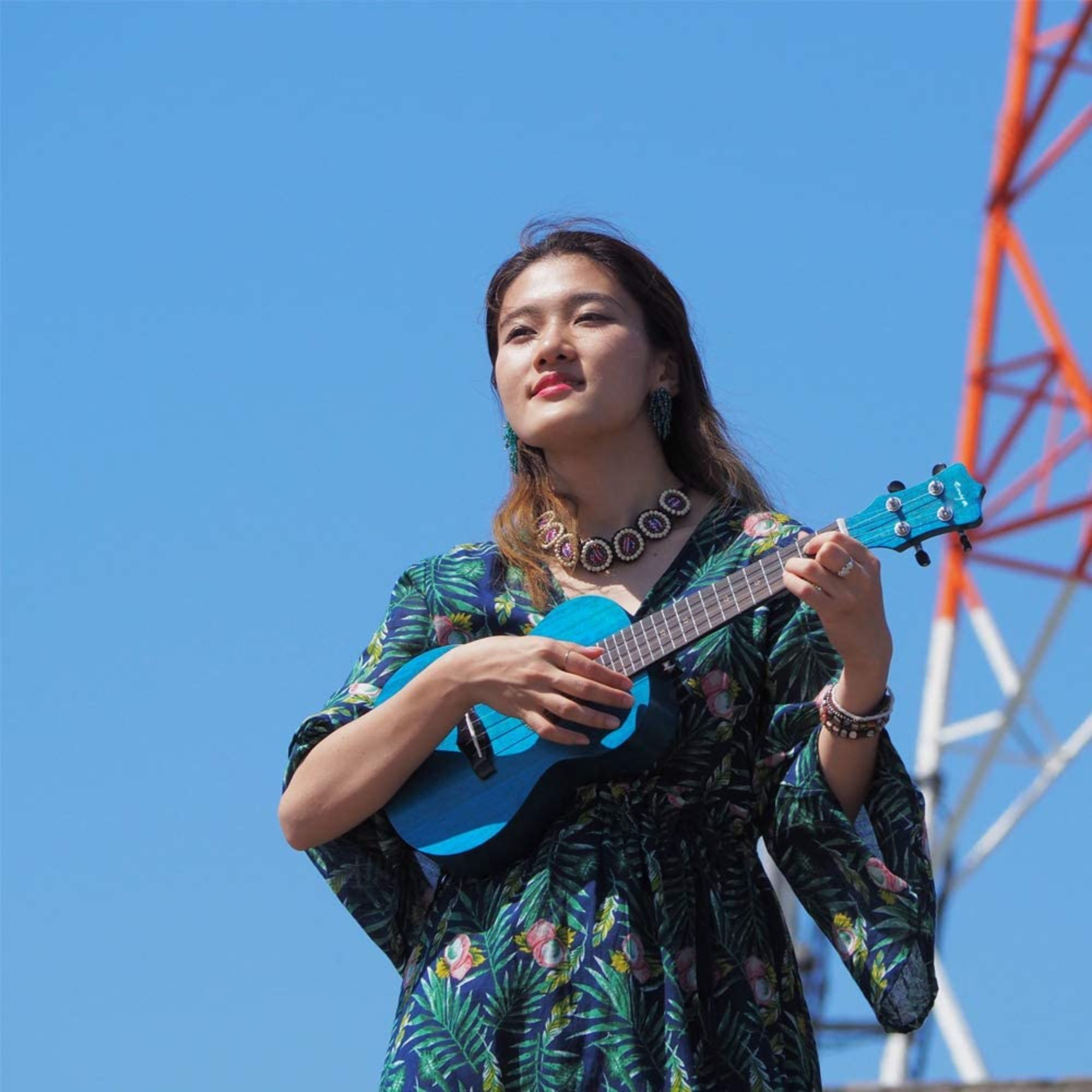 Enya EUC 25D Concert Solid Mahogany Top Ukulele - Blue