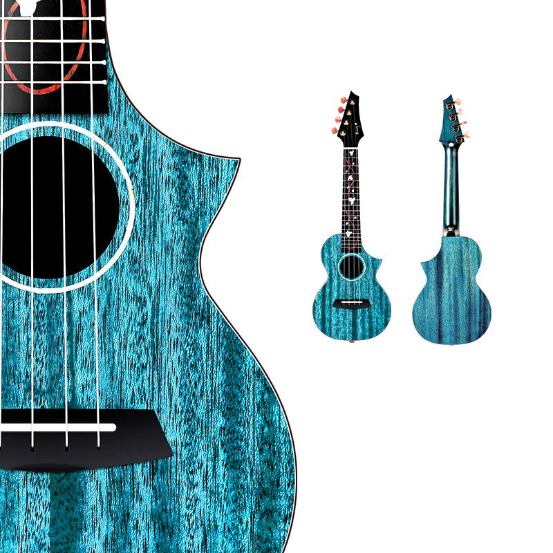 Enya EUT-M6 EQ Blue Solid Mahogany Tenor Ukulele