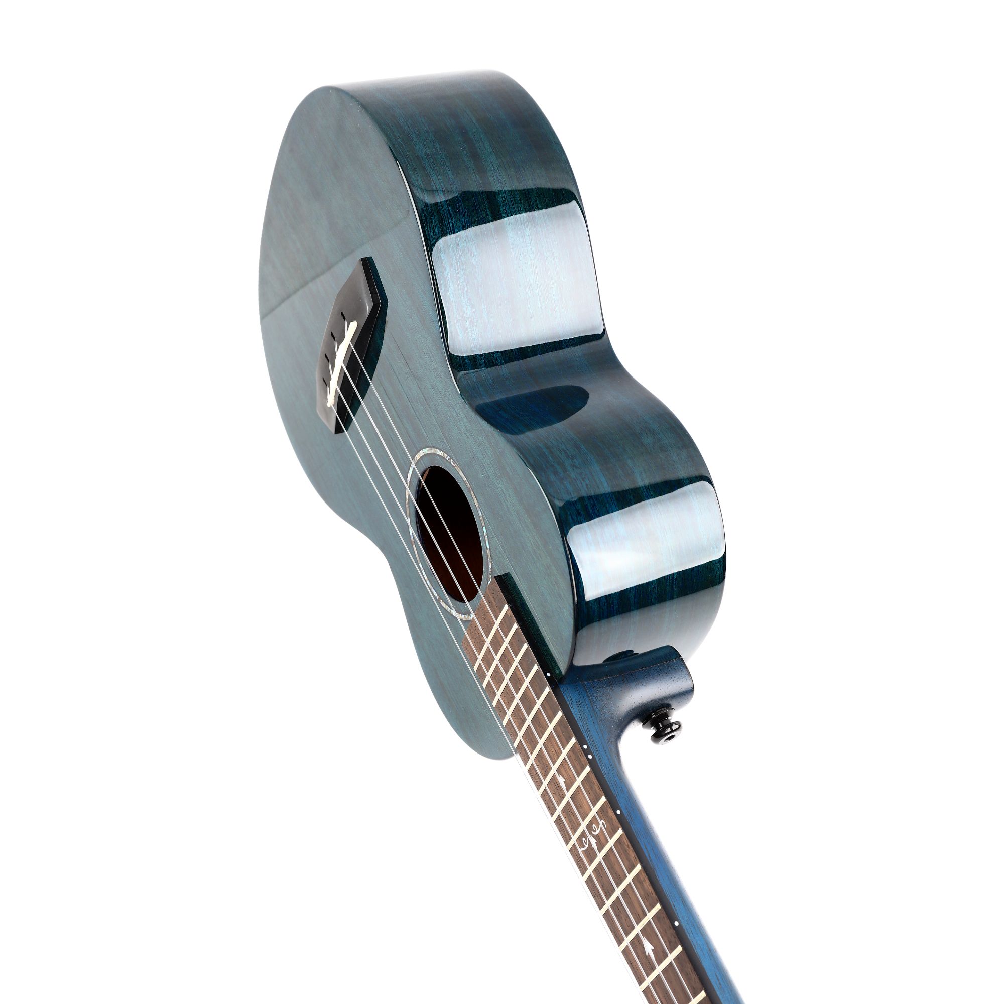 Enya EUC MAD EQ Concert Solid Mahogany Ukulele - Blue