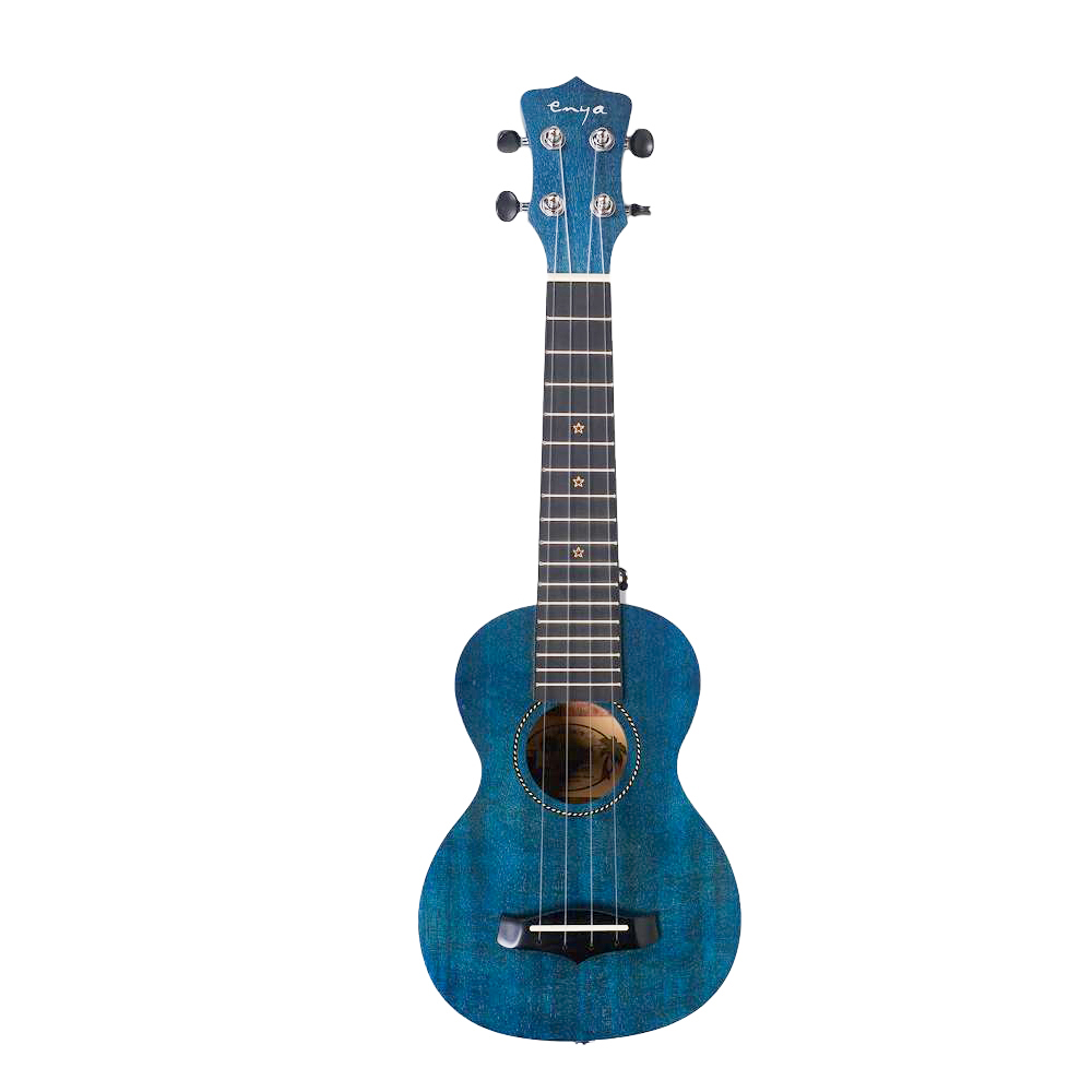 Enya EUS 25D Soprano Solid Mahogany Top Ukulele - Blue