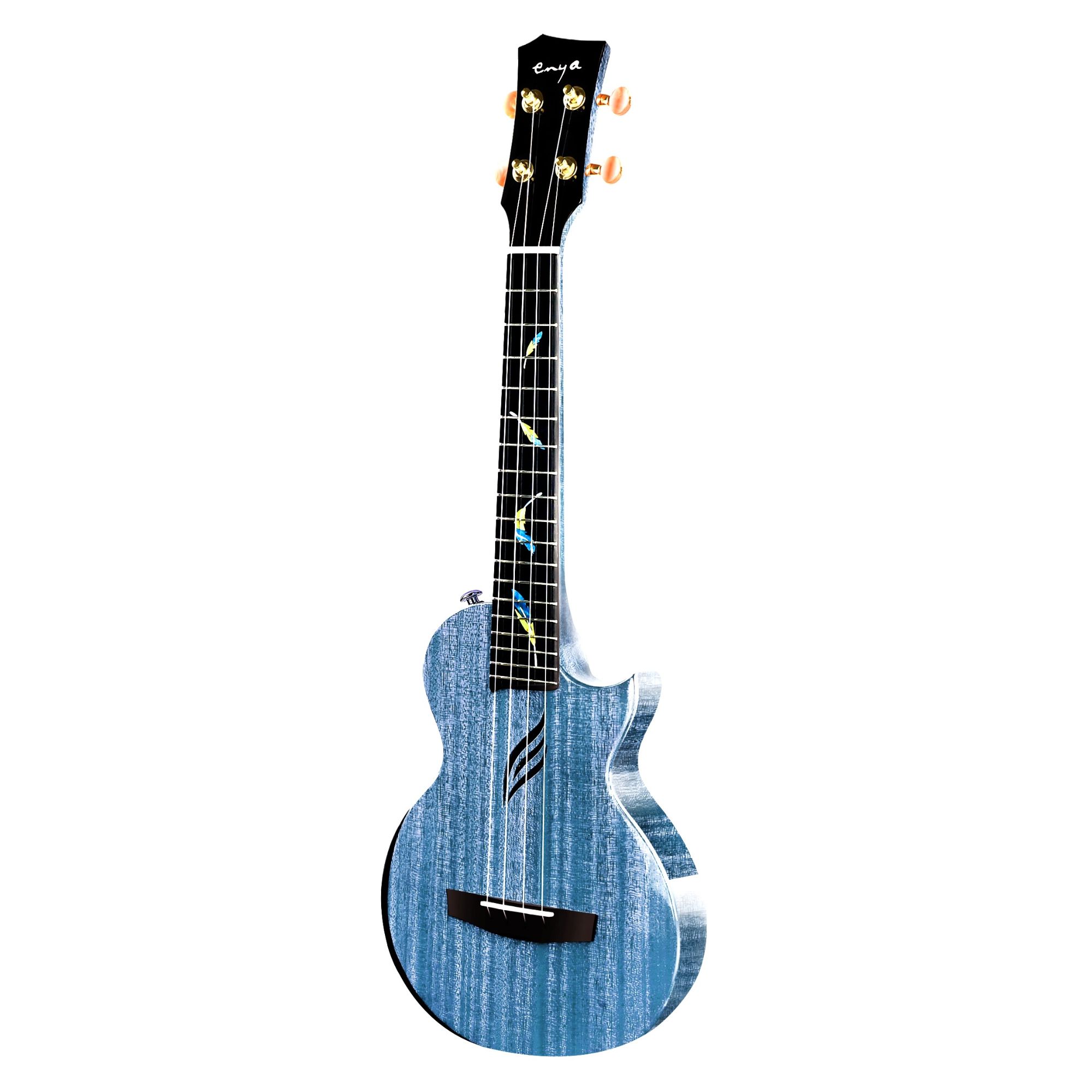 Enya EUT Feather - All solid mahogany transacoustic ukulele Blue