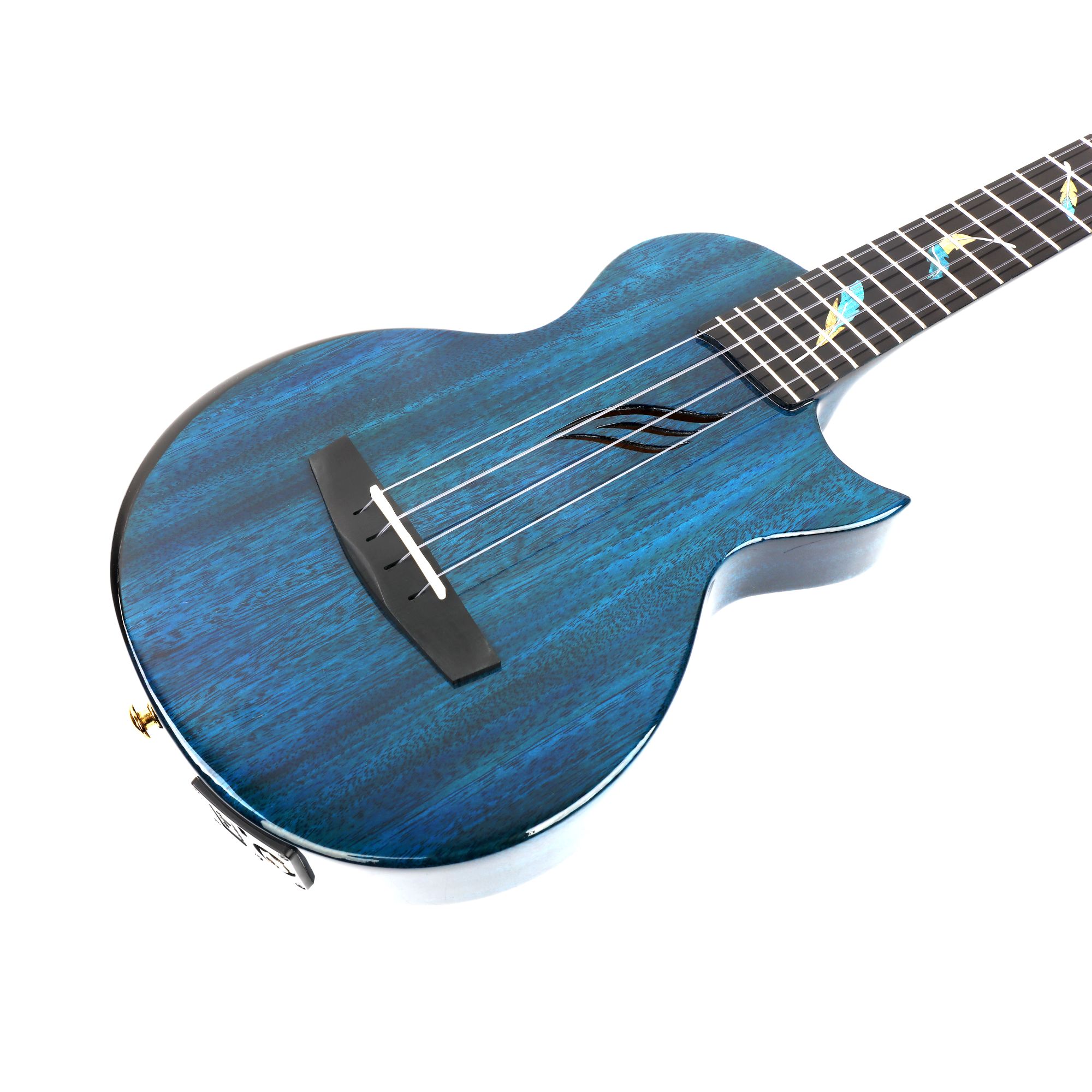 Enya EUT Feather - All solid mahogany transacoustic ukulele Blue