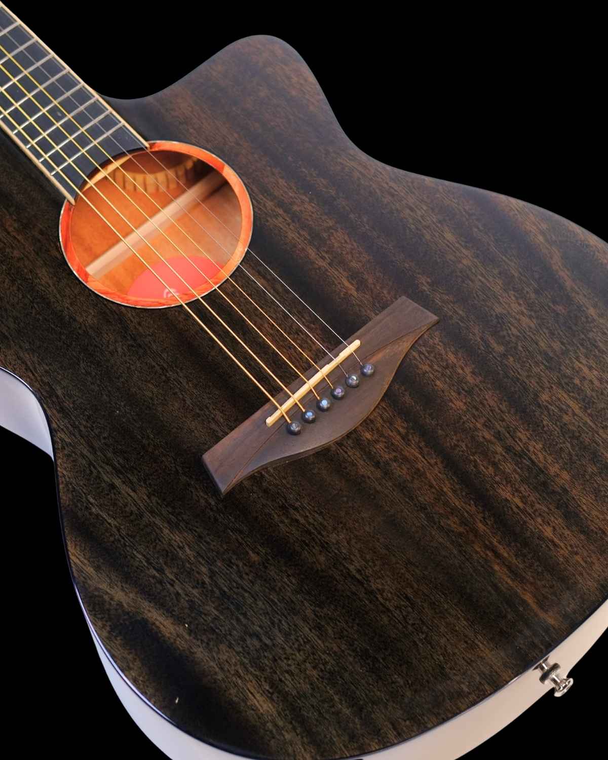 Strydom F139C 39inch all mahogany acoustic guitar trans black gloss
