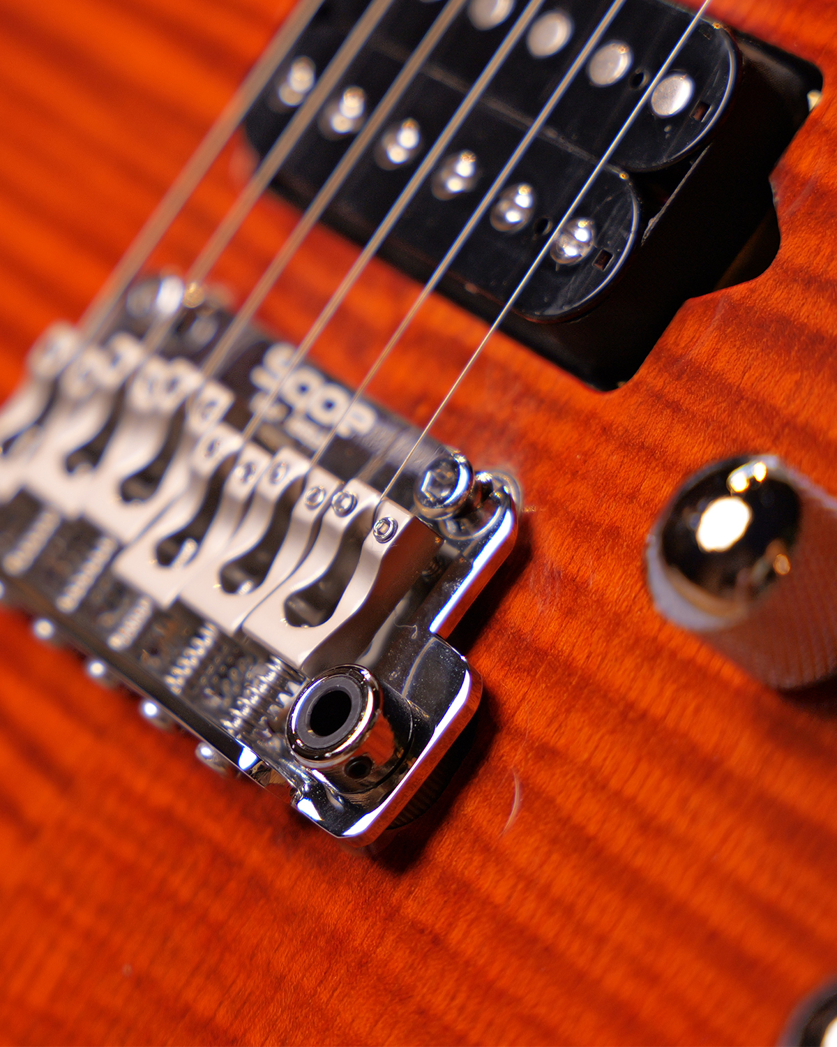 SQOE SEIB998 Volcanic Red Custom HSH Electric Guitar