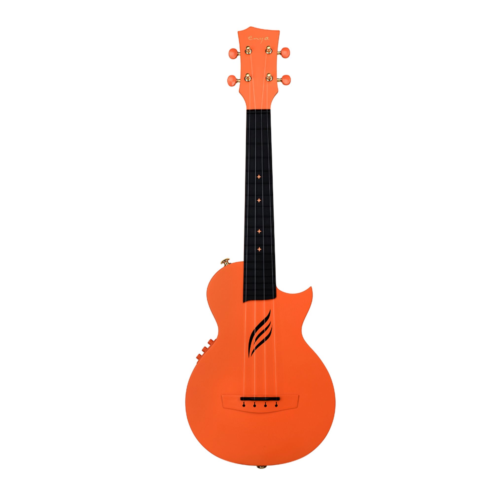 Enya Concert Nova UE Carbon Fiber Travel Ukulele with AcousticPlus- Orange