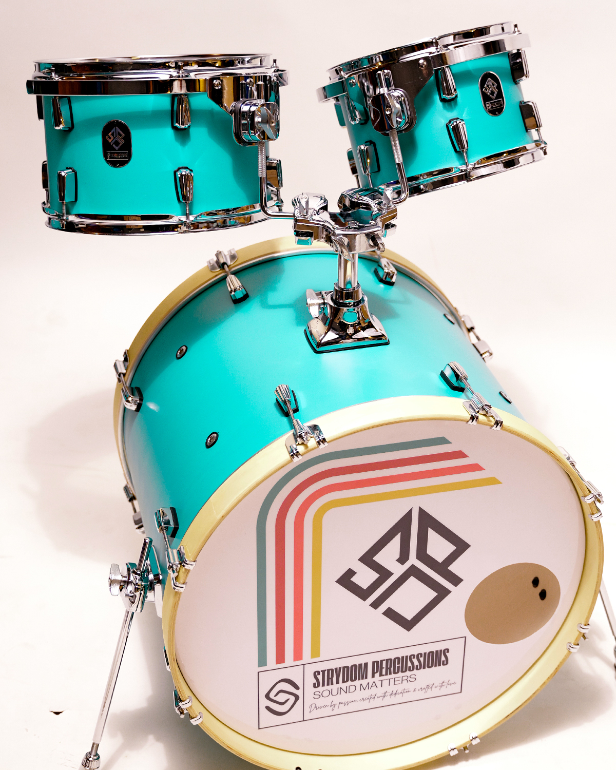 Strydom Sonic Pro Acoustic DrumKit Glacier Mint green