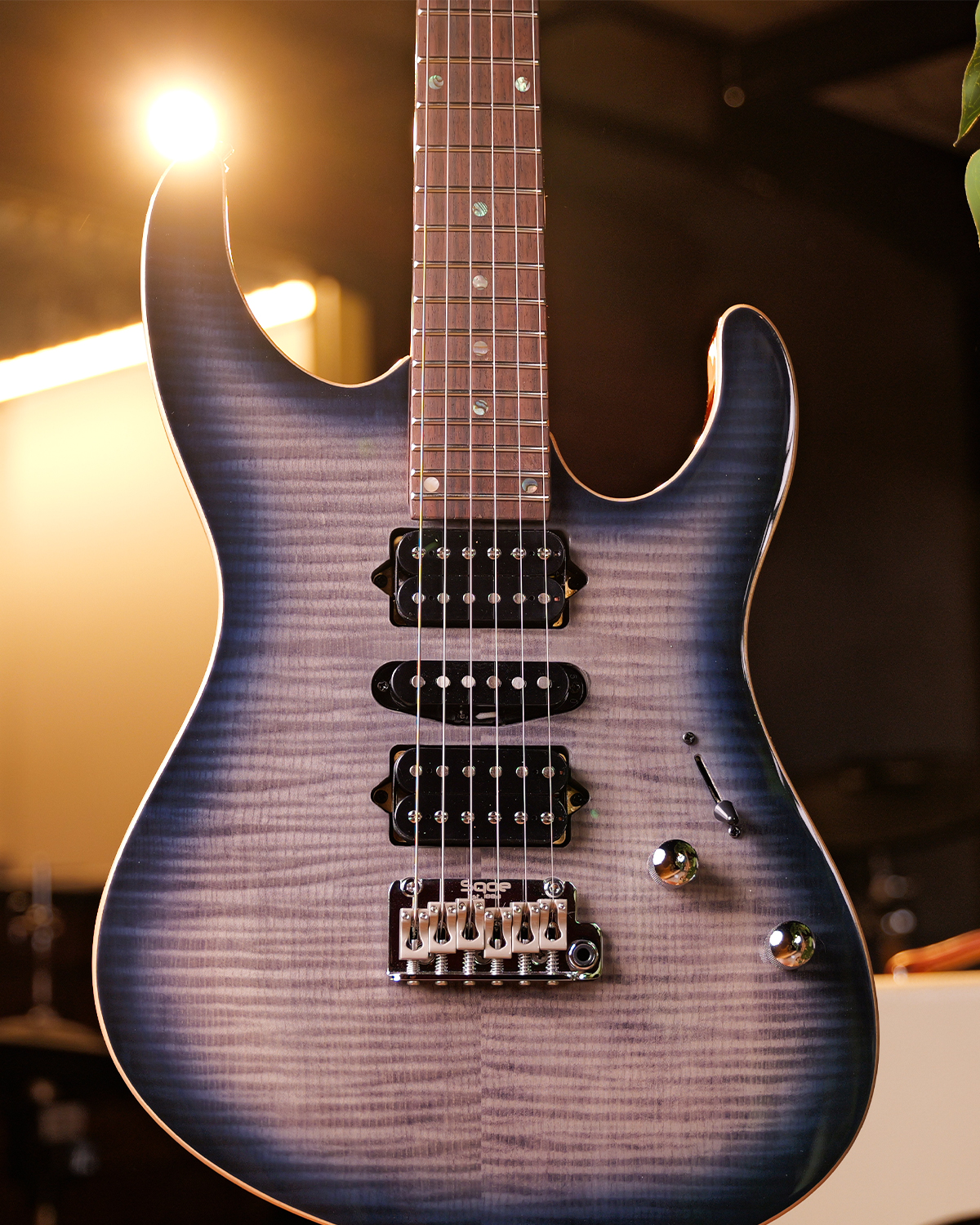 SQOE SEIB998 Ice heart blue Custom HSH Electric Guitar