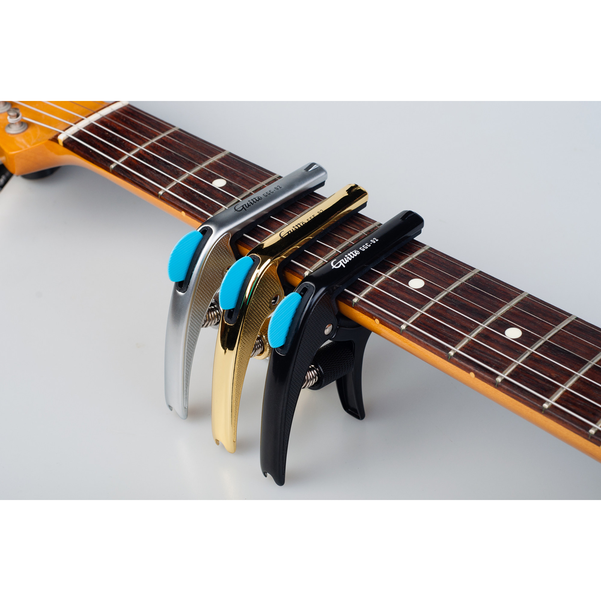 Guitto GGC-02 Revolver Capo with Innovative Functions Black