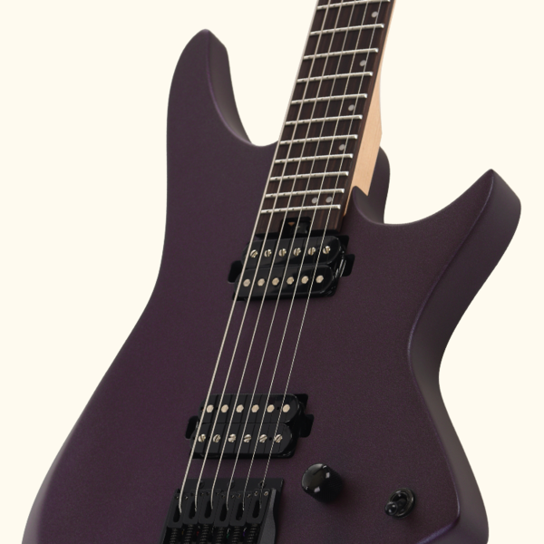 Dual uncovered ceramic humbuckers on the Hex Guitars HN3 BAR SMDP