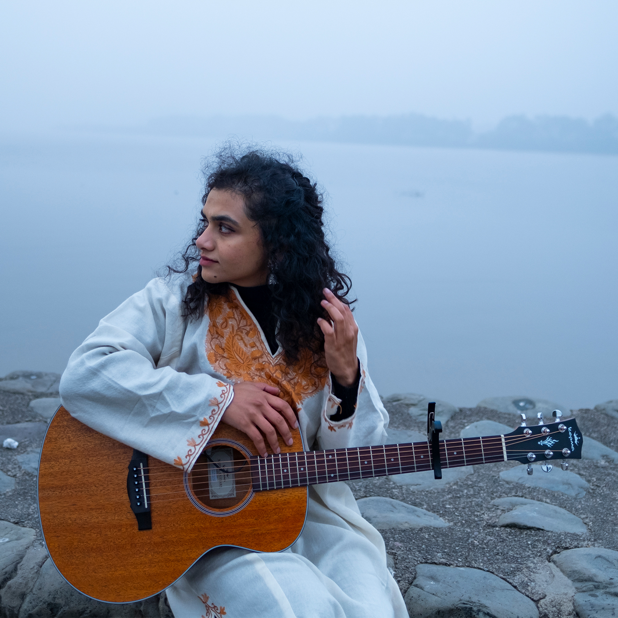 Kepma ES36-E Semi Acoustic Travel Guitar- All Mahogany