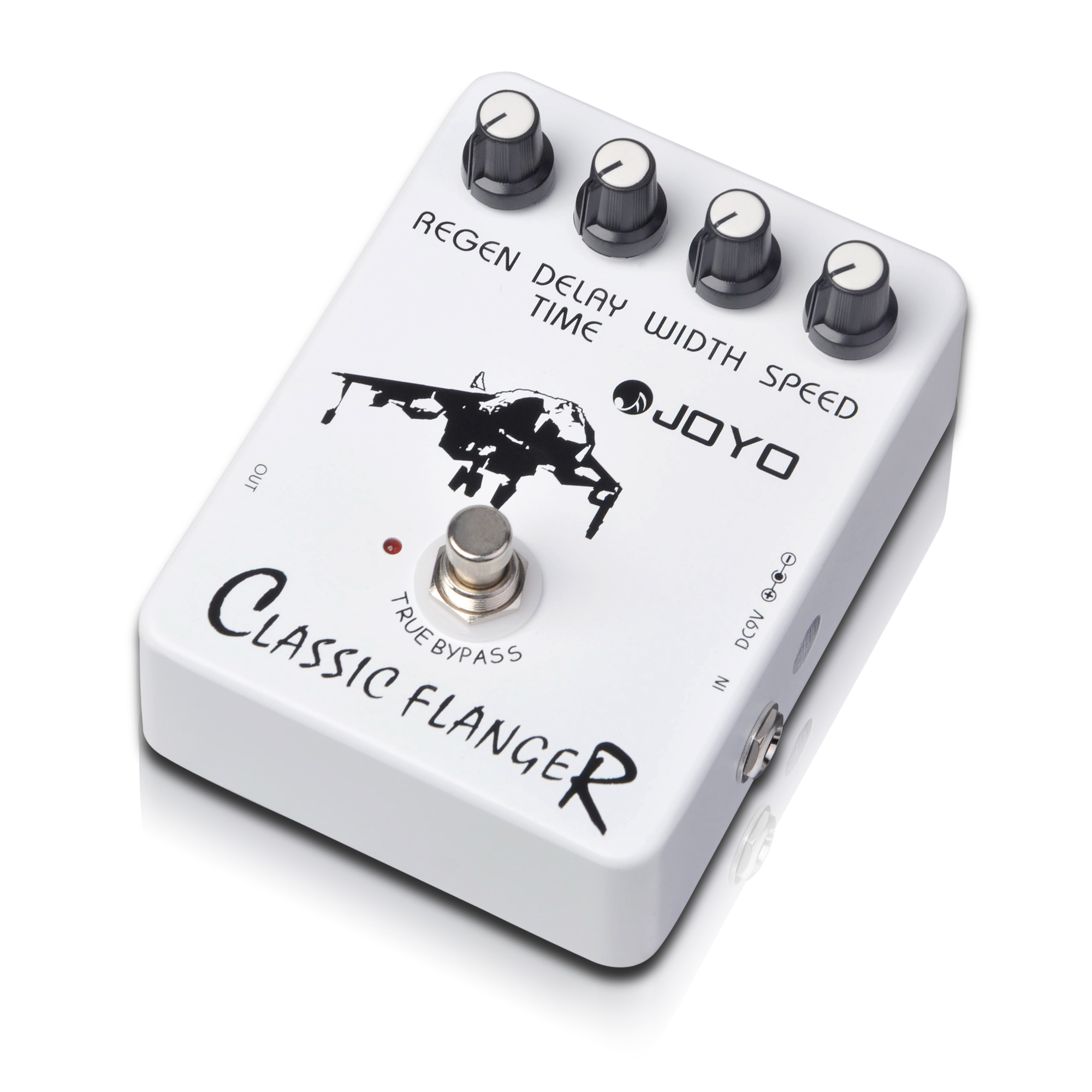 JOYO JF-07 Classic Flanger Metallic Flange Sounds Guitar Effect Pedal - True Bypass DC 9V and Battery Supported