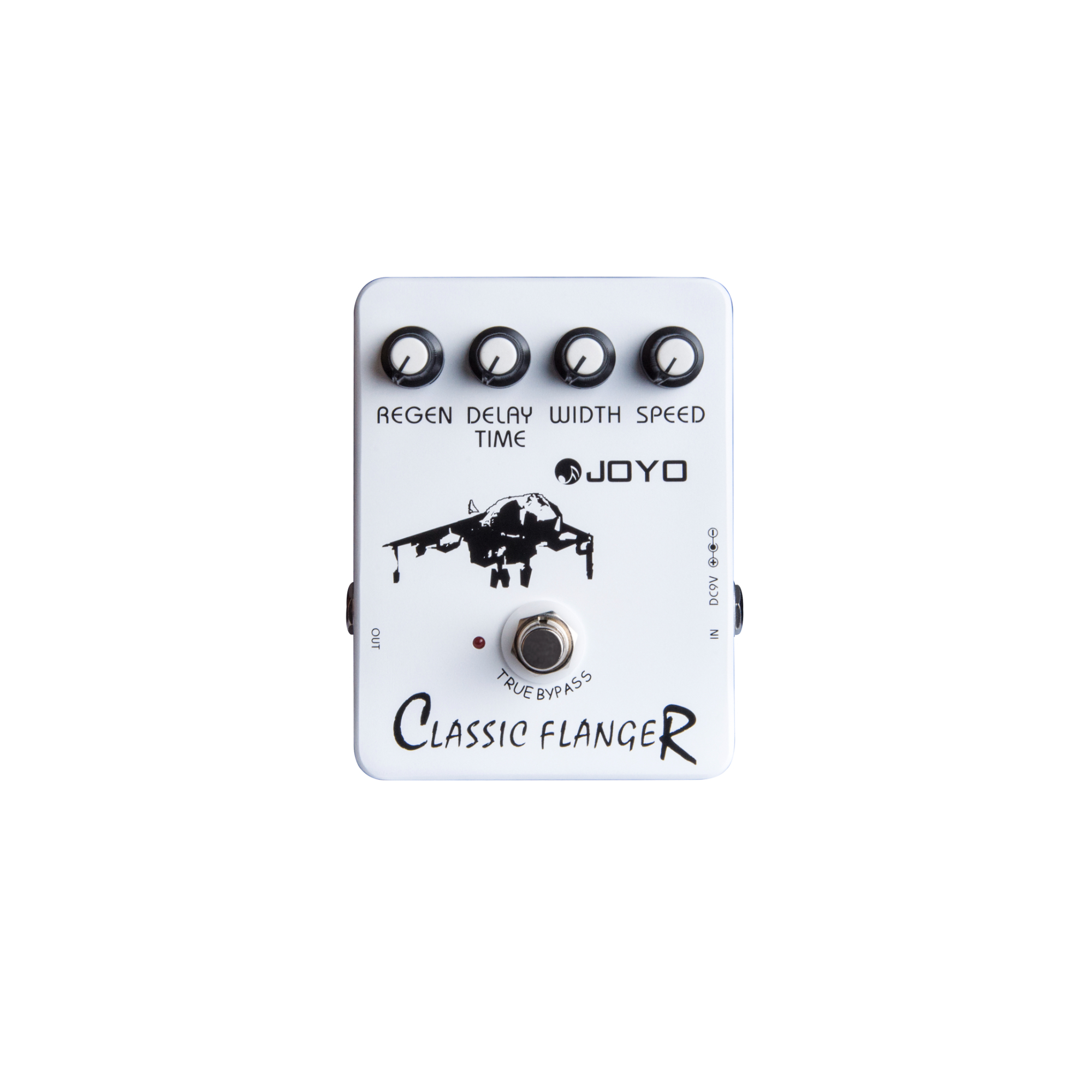 JOYO JF-07 Classic Flanger Metallic Flange Sounds Guitar Effect Pedal - True Bypass DC 9V and Battery Supported