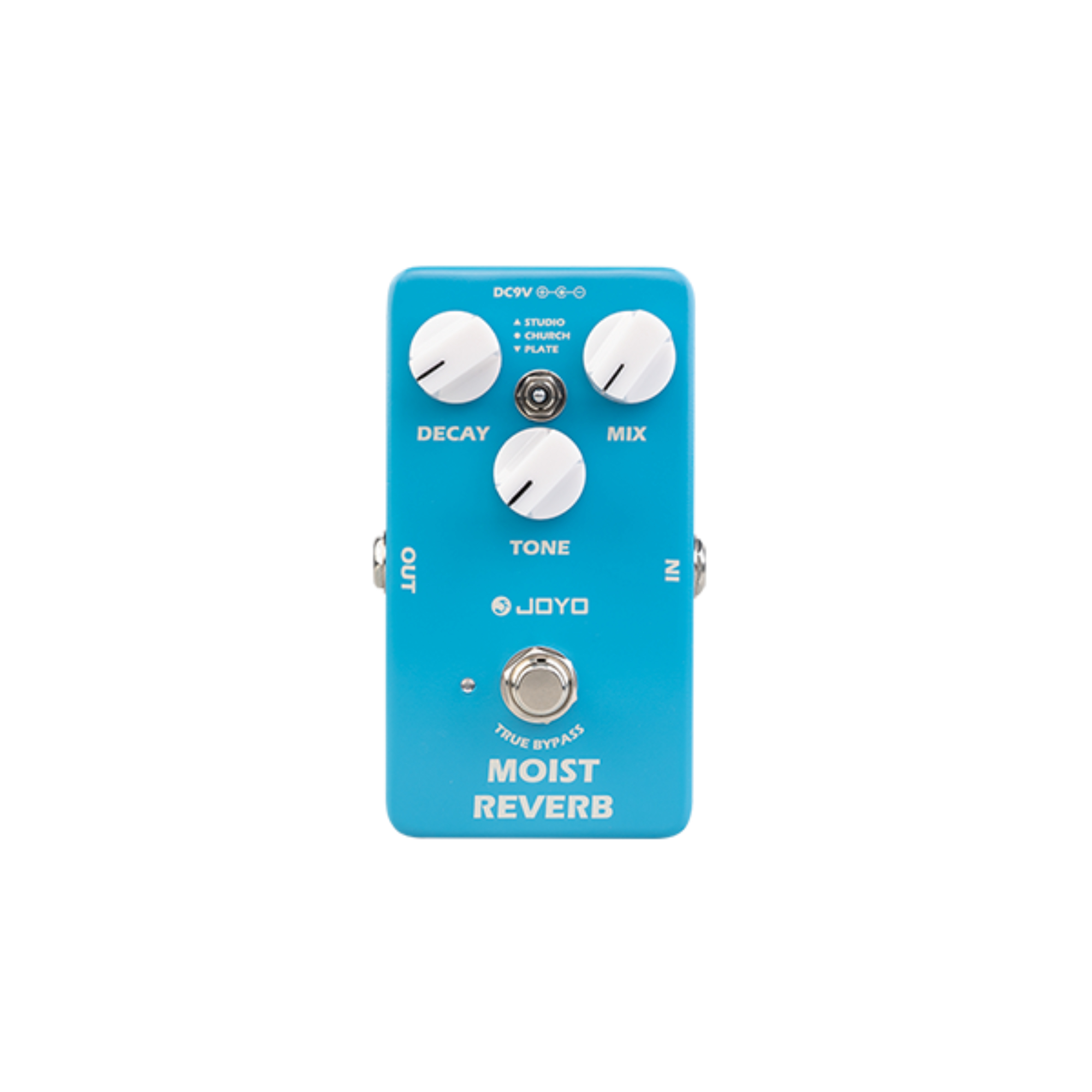 JOYO Reverb Effect Pedal Digital Guitar Pedal with 3 Reverb Effects Studio Church Plate for Electric Guitar - True Bypass MOIST JF-20