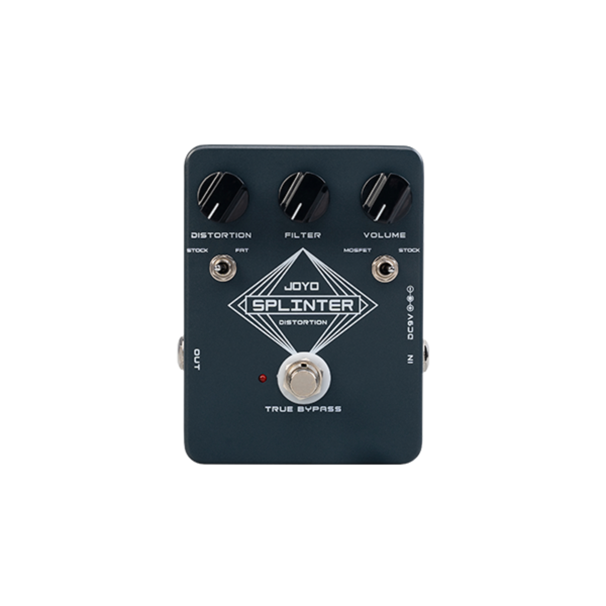 JOYO Distortion Guitar Effect Pedal with Selectable MOSFET FAT Clipping Thick Boost Distortion - True Bypass SPLINTER JF-21