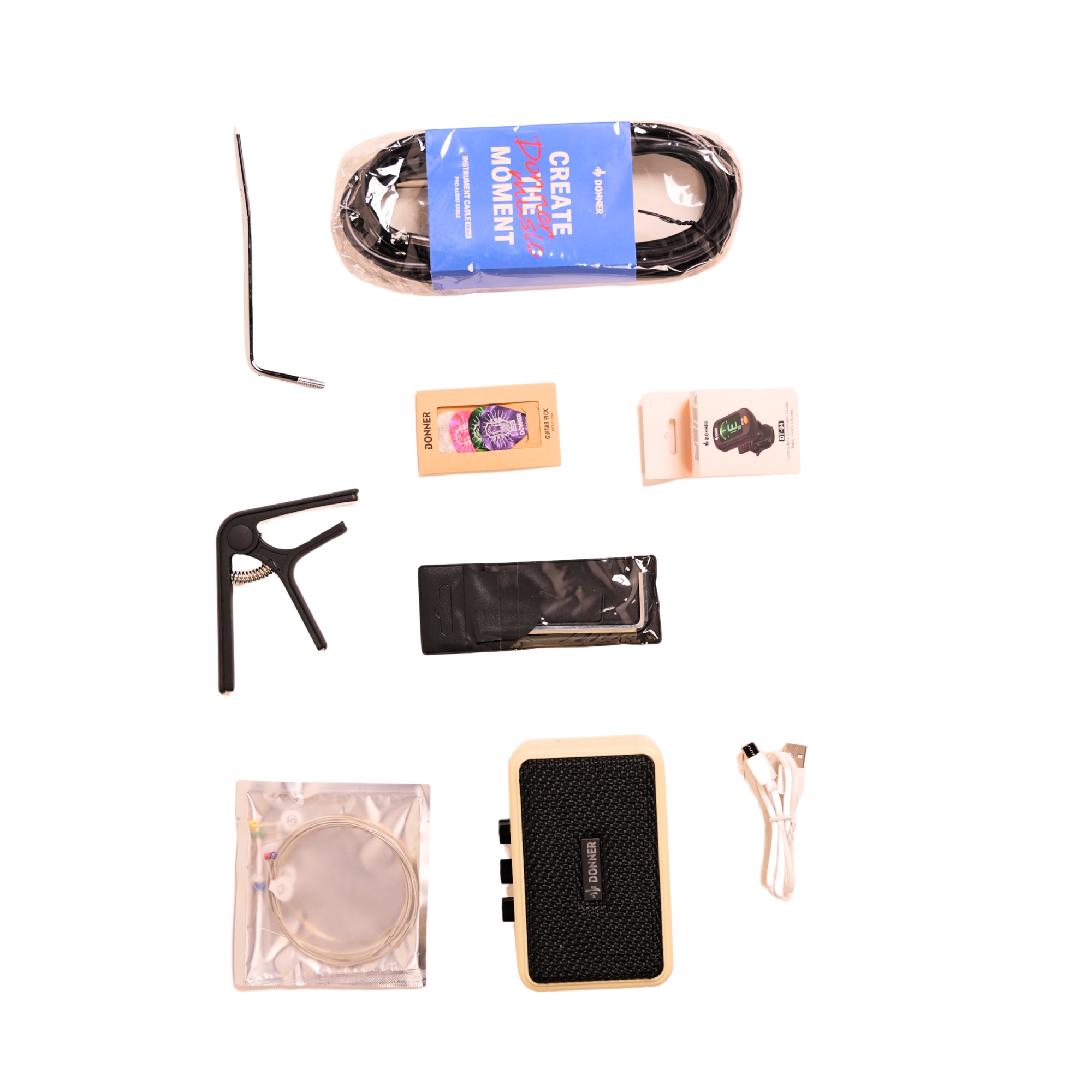 Donner Lefty DST-100BL 39 Inch Full Size Electric Guitar Kit Solid Body Black Beginner Starter with Amplifier Bag Capo Strap String Tuner Cable Picks