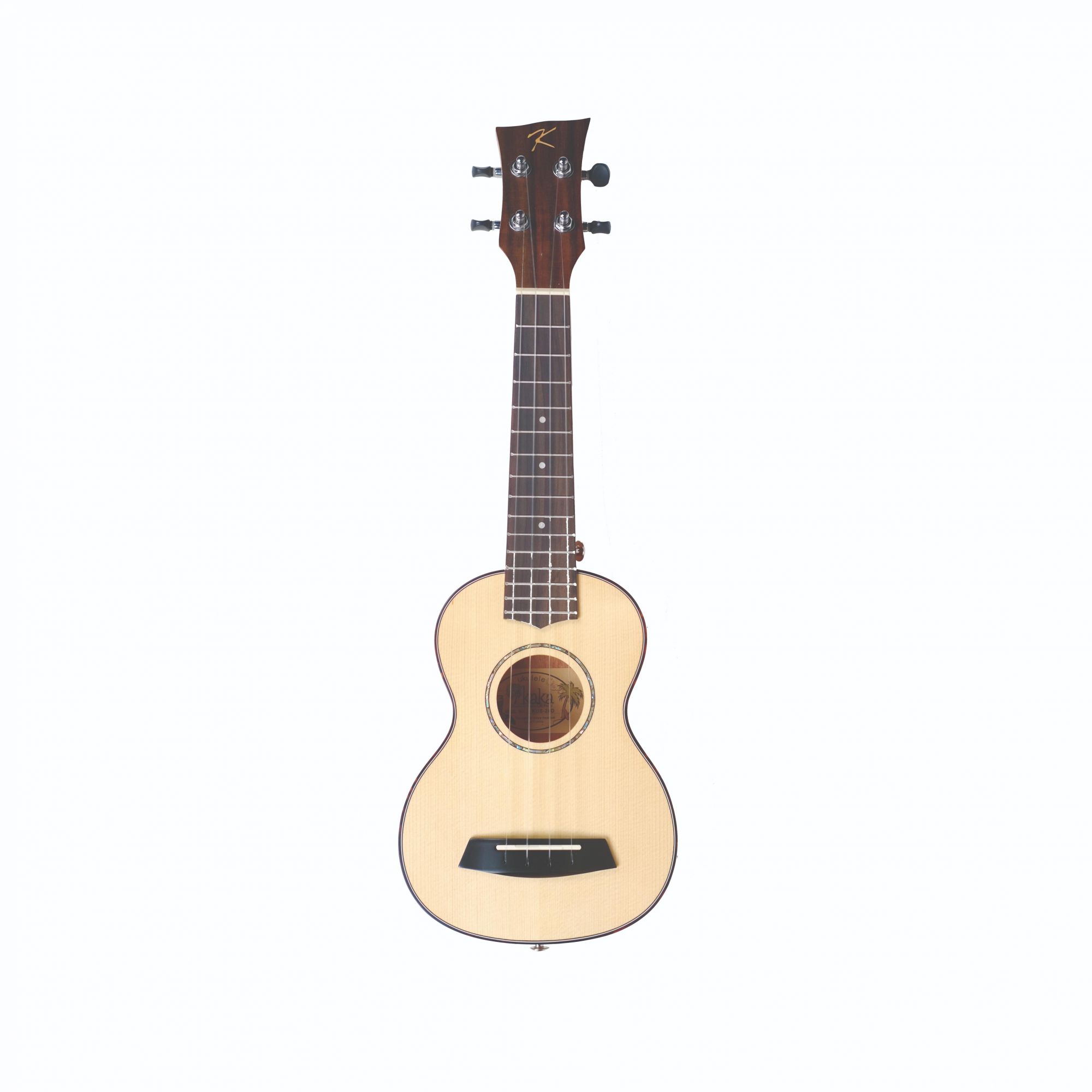 Enya Kaka KUS28D  Soprano Solid Engelman spruce Top Ukulele - Natural Finish