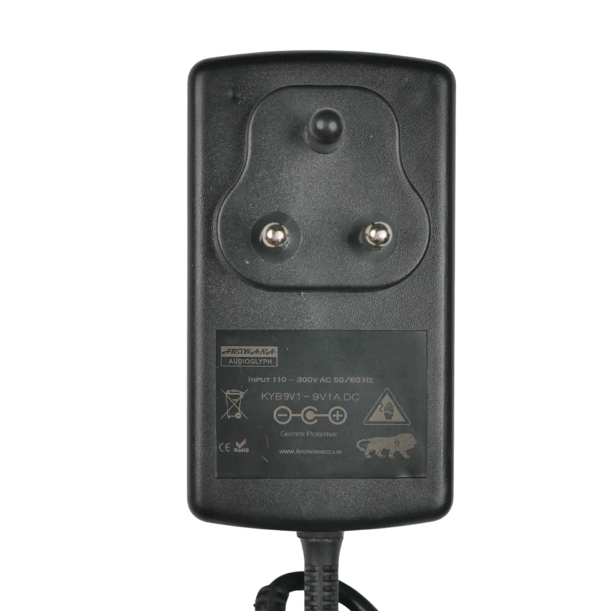KYB9V1 9V 1 Amp Center Positive Power Supply for Keyboards Synths Preamps