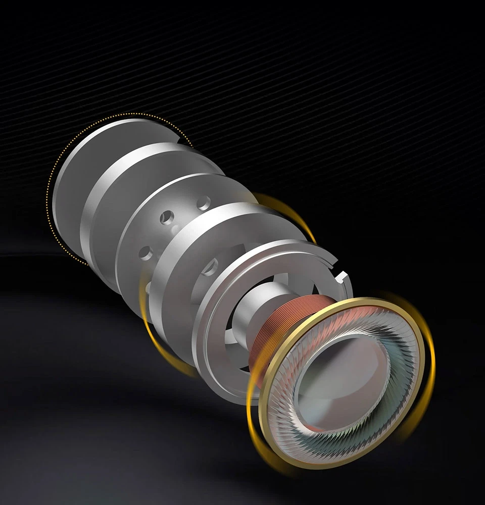 10mm XUN dynamic driver cutaway diagram for the KZ Krila