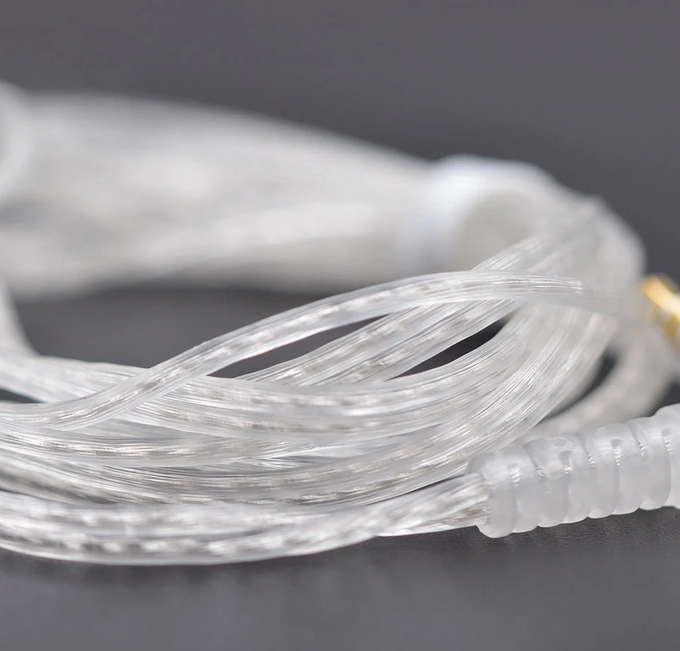 Silver-plated detachable cable included with the KZ Krila