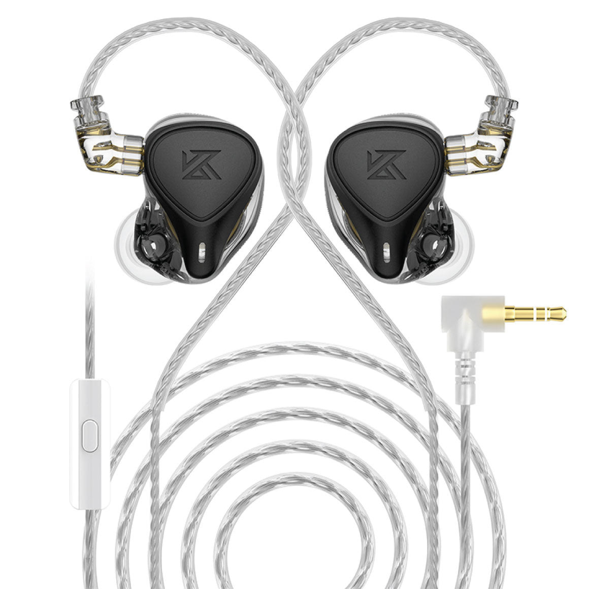 Silver-plated detachable cable and gold-plated plug on the KZ ZEX Pro