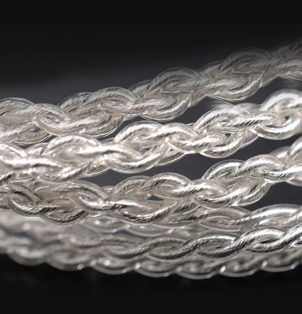100-core silver-plated cable included with the KZ ZST X