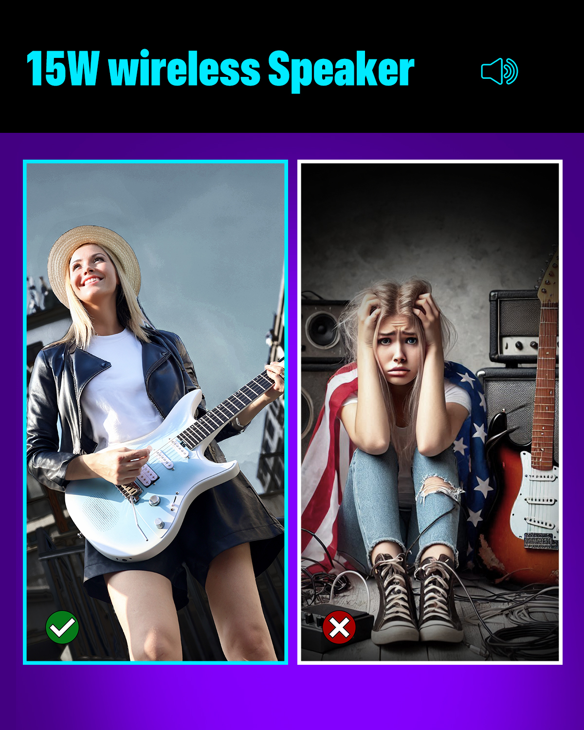 Enya Nova Inspire series light blue smart electric guitar exclusive thickened bag Type-C charging cable