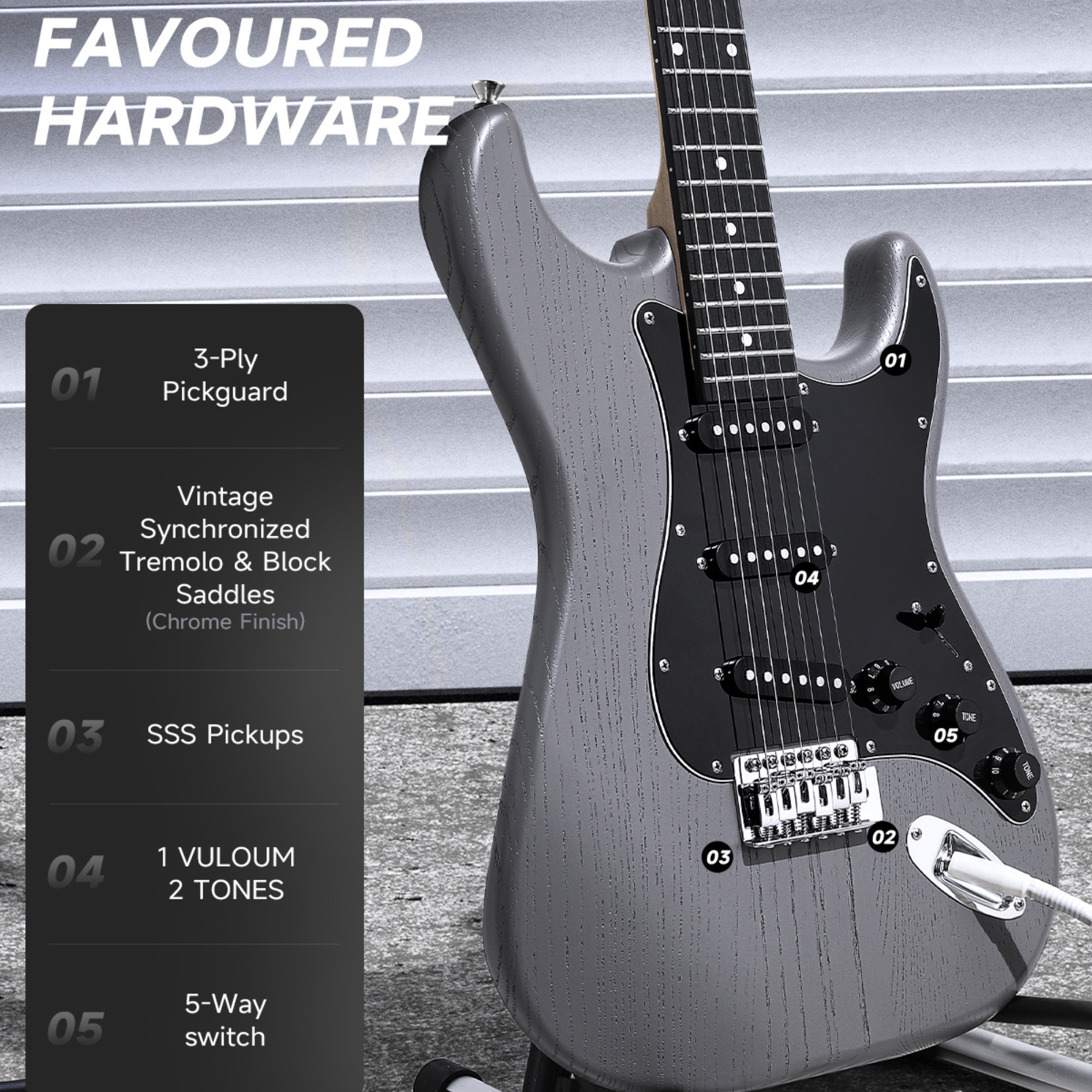 DONNER DST-80 Matte black Electric Guitar 39 Beginner Electric Guitar Kit with Amp Classic SSS Pickup Complete with Gig Bag Tuner Capo Strap Picks