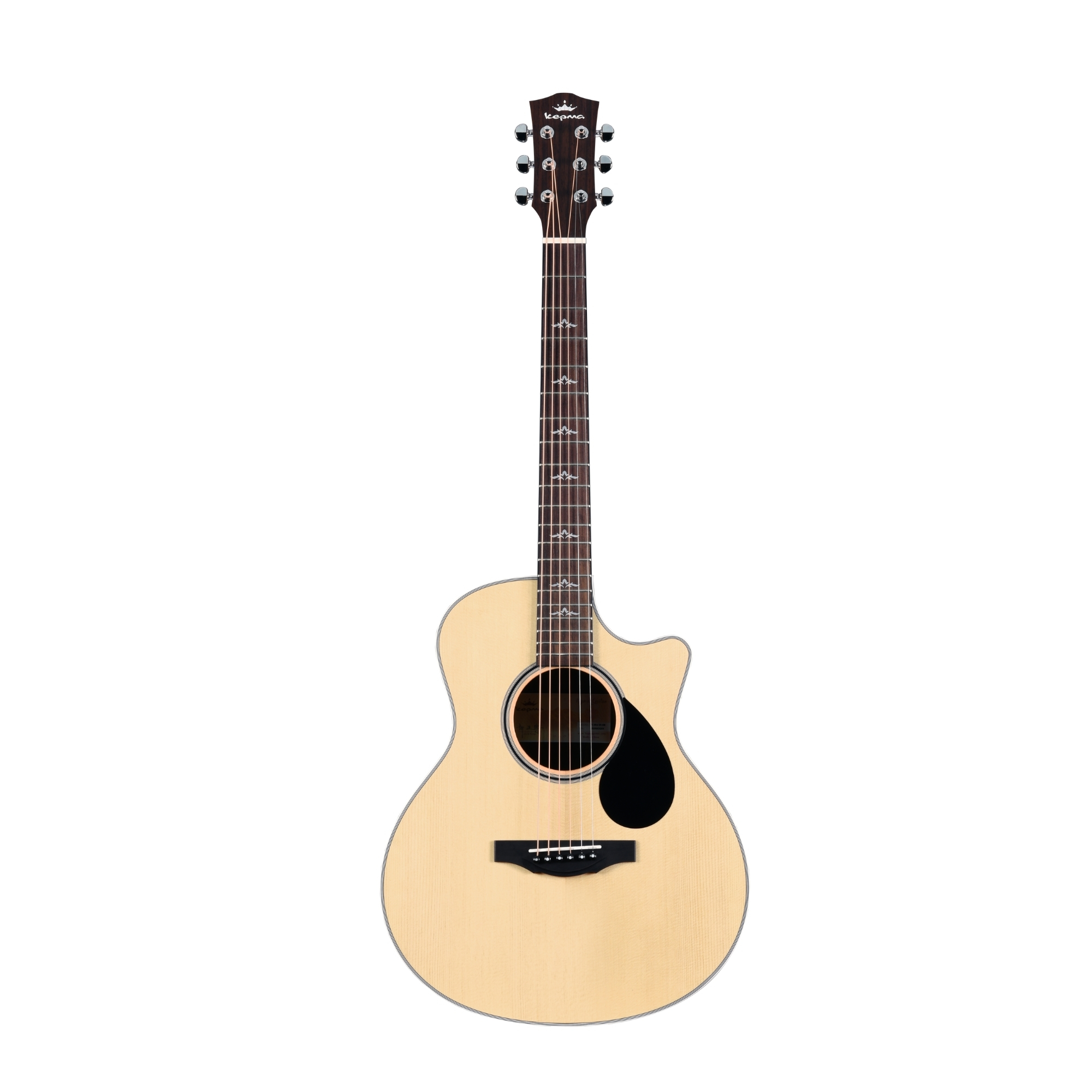 Kepma FC Mini SR Elite Series 36 inch Solid Top Cutaway Travel Acoustic Guitar - Natural Rosewood