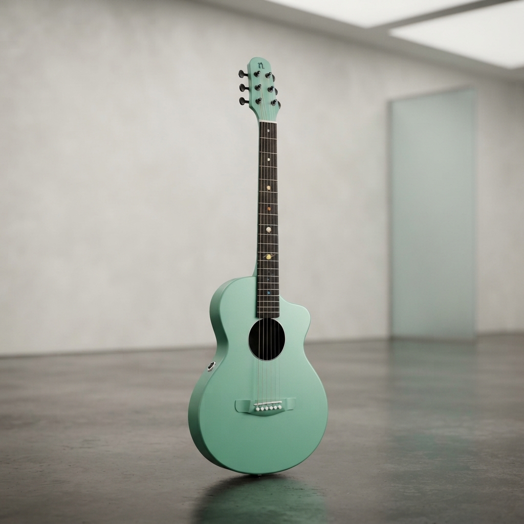 Natasha Asteroid NSX Carbon Fibre Acoustic Guitar with Smart Pickup Mint green