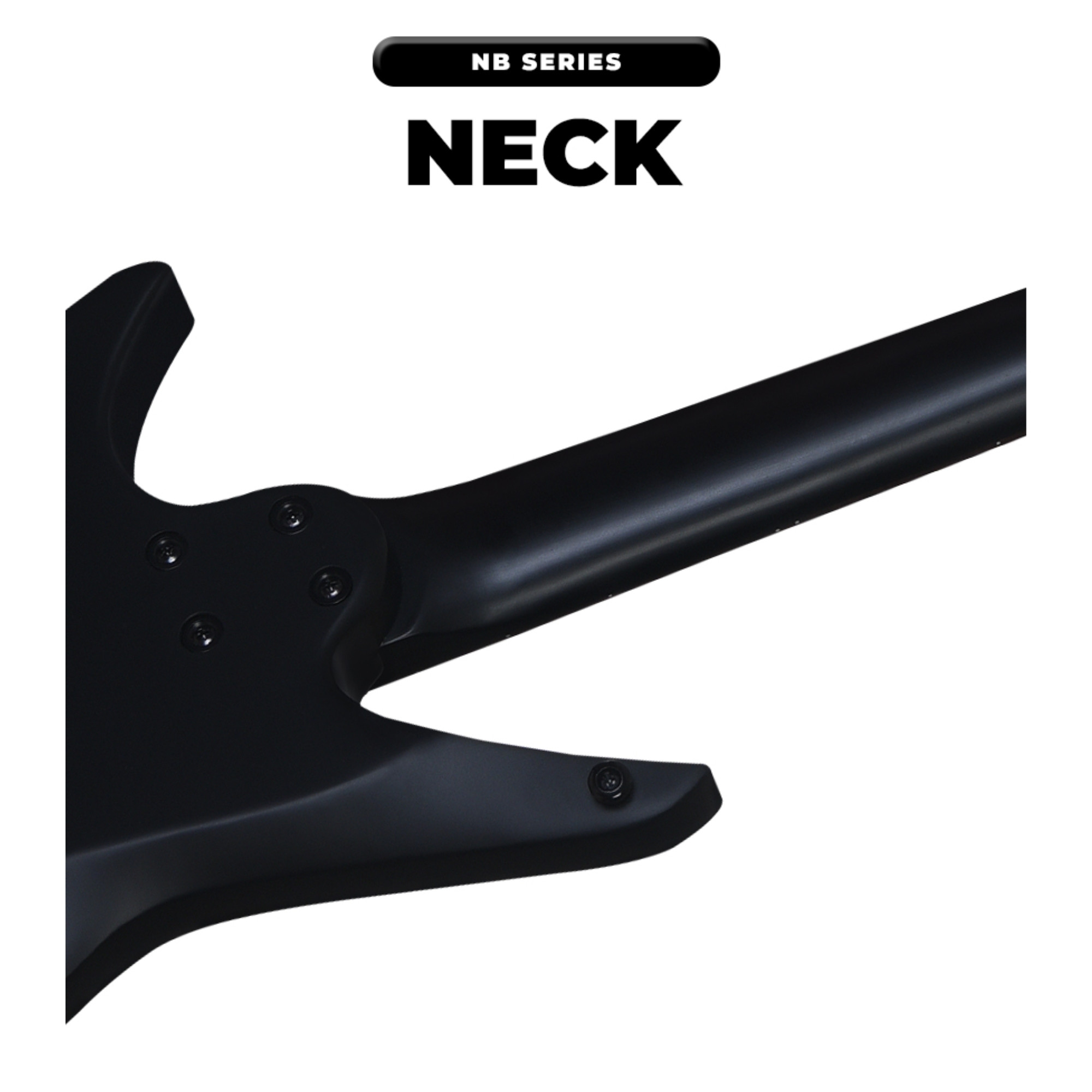 Hex NB300S BK BLACK Headless bass 4 string SS frets