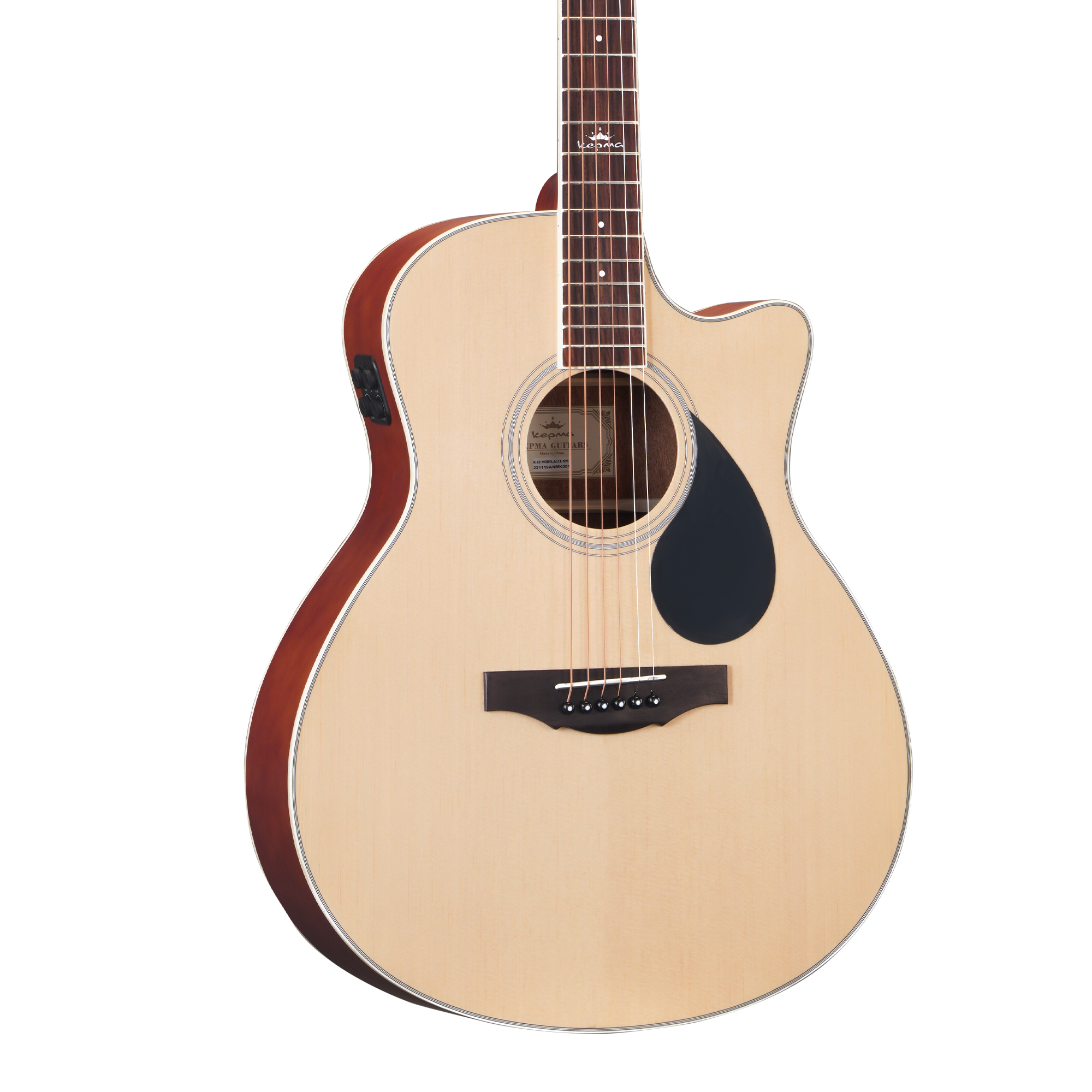 Kepma A1CE PRO TRANS K10- Semi acoustic Guitar- Natural Matt