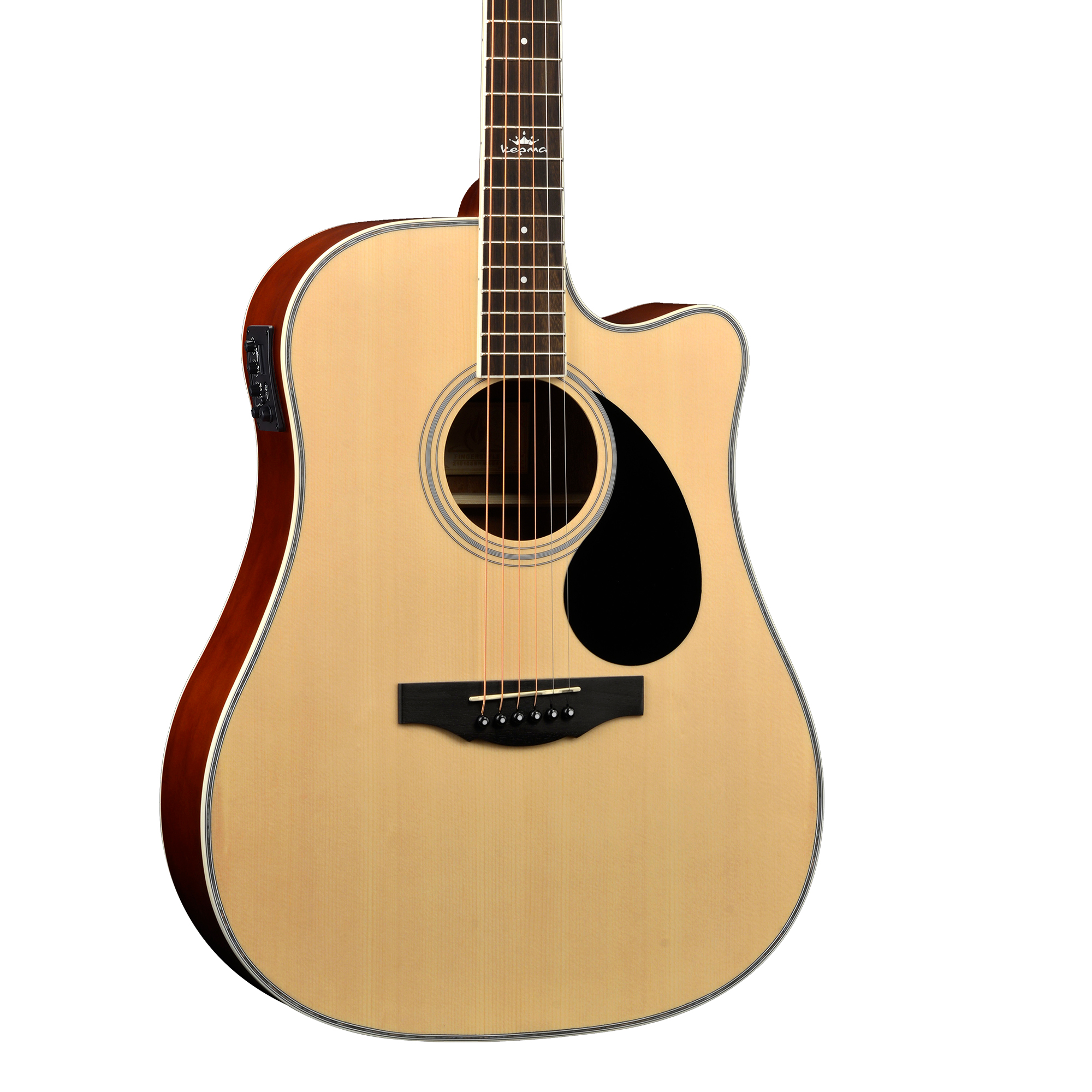 Kepma D1CE - Semi Acoustic Guitar- Natural Matt