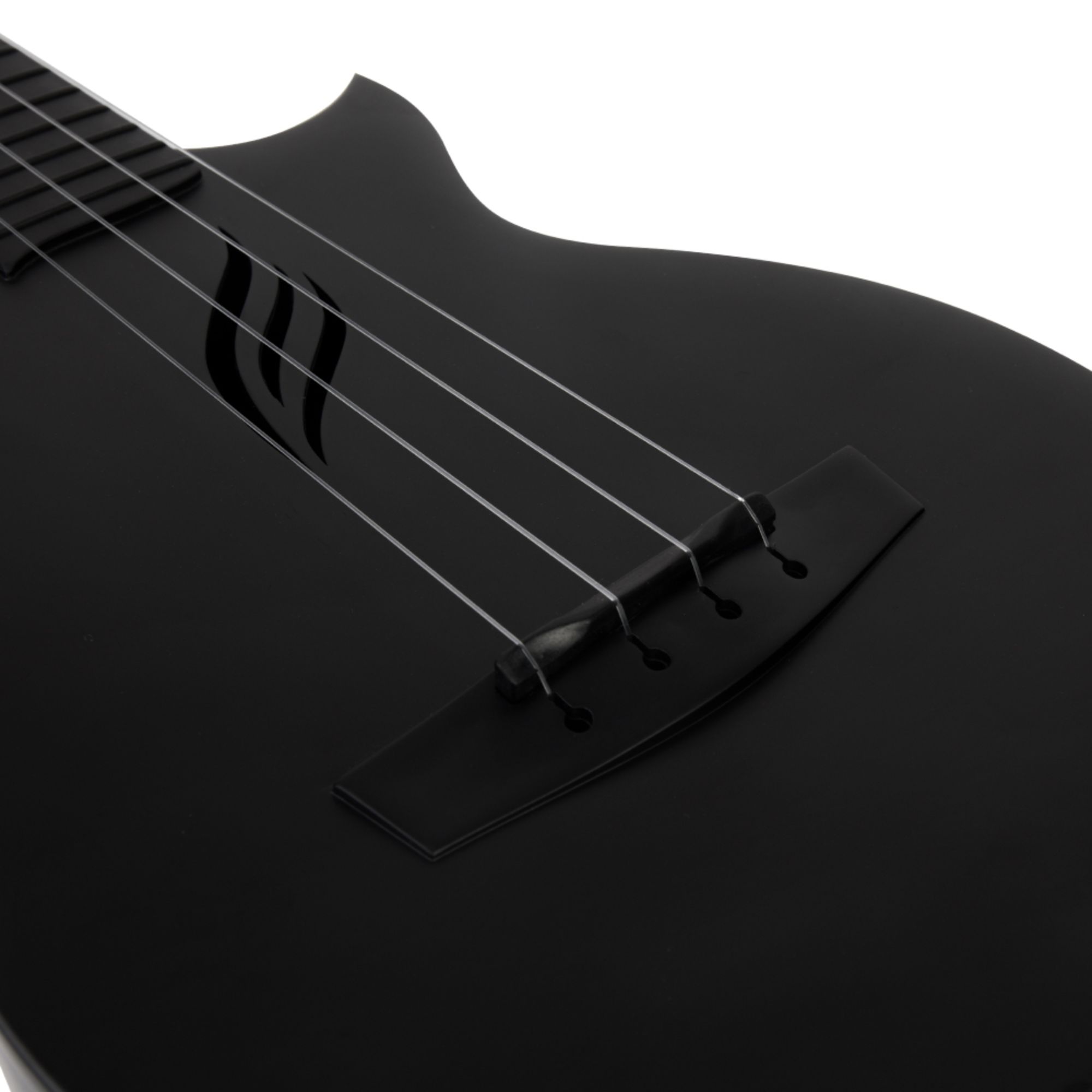 Enya Concert Nova UE Carbon Fiber Travel Ukulele with AcousticPlus- Black