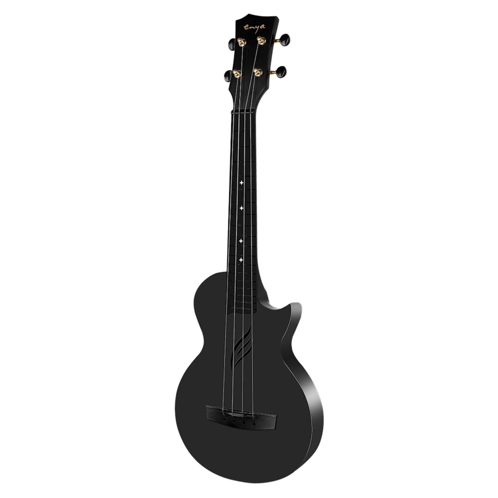 Enya Concert Nova UE Carbon Fiber Travel Ukulele with AcousticPlus- Black