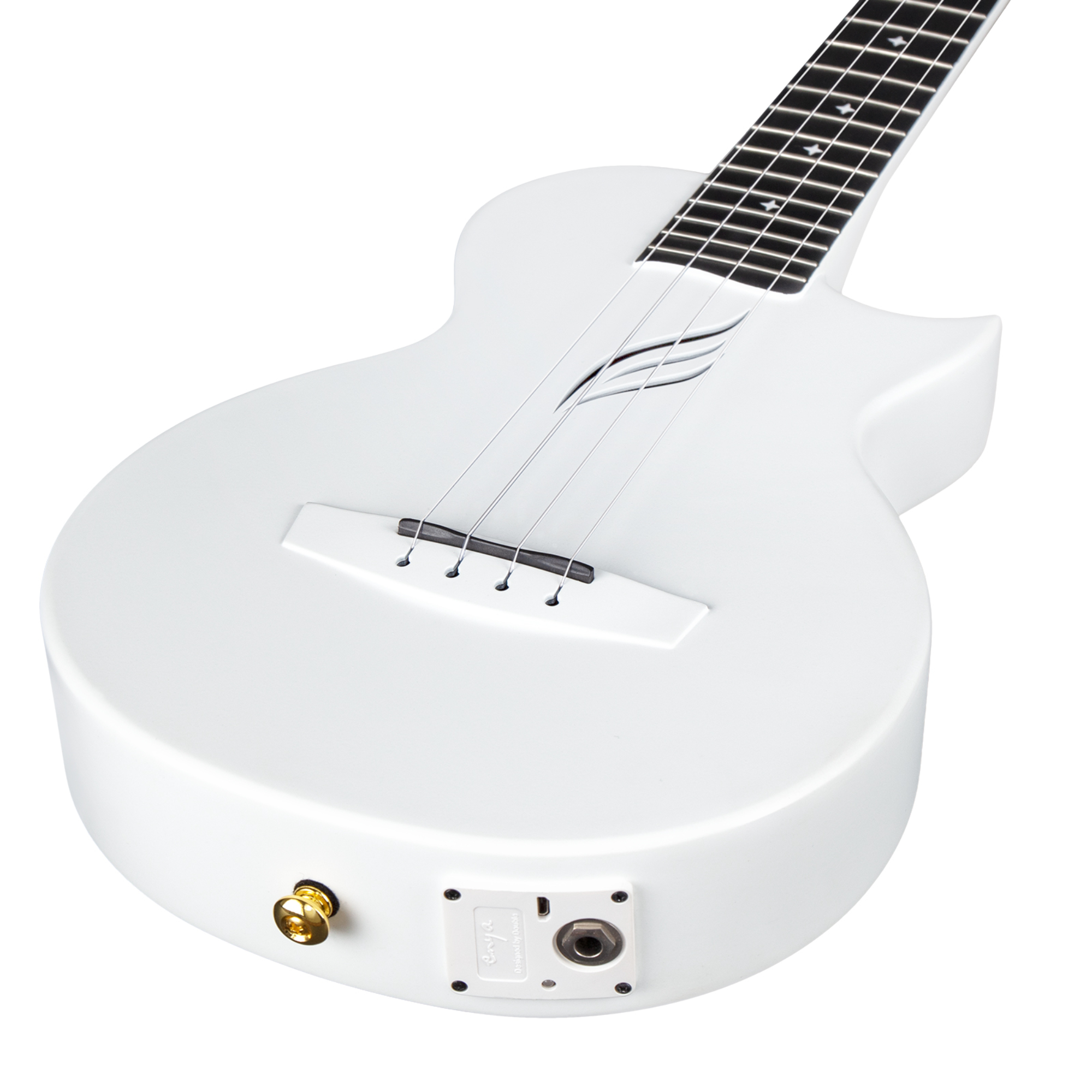 Enya Tenor Nova UE PRO Transacoustic Carbon Fiber Travel Ukulele- White
