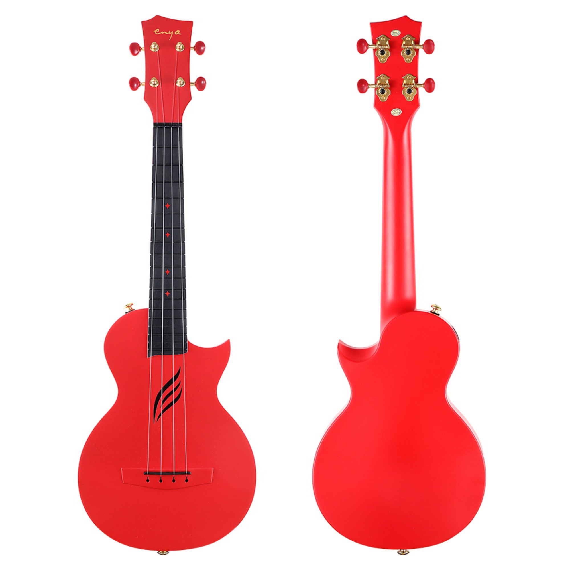 Enya Concert Nova U Carbon Fiber Travel Ukulele- Red