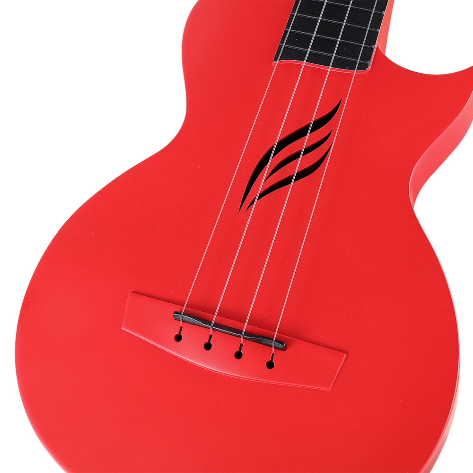 Enya Concert Nova UE Carbon Fiber Travel Ukulele with AcousticPlus- Red