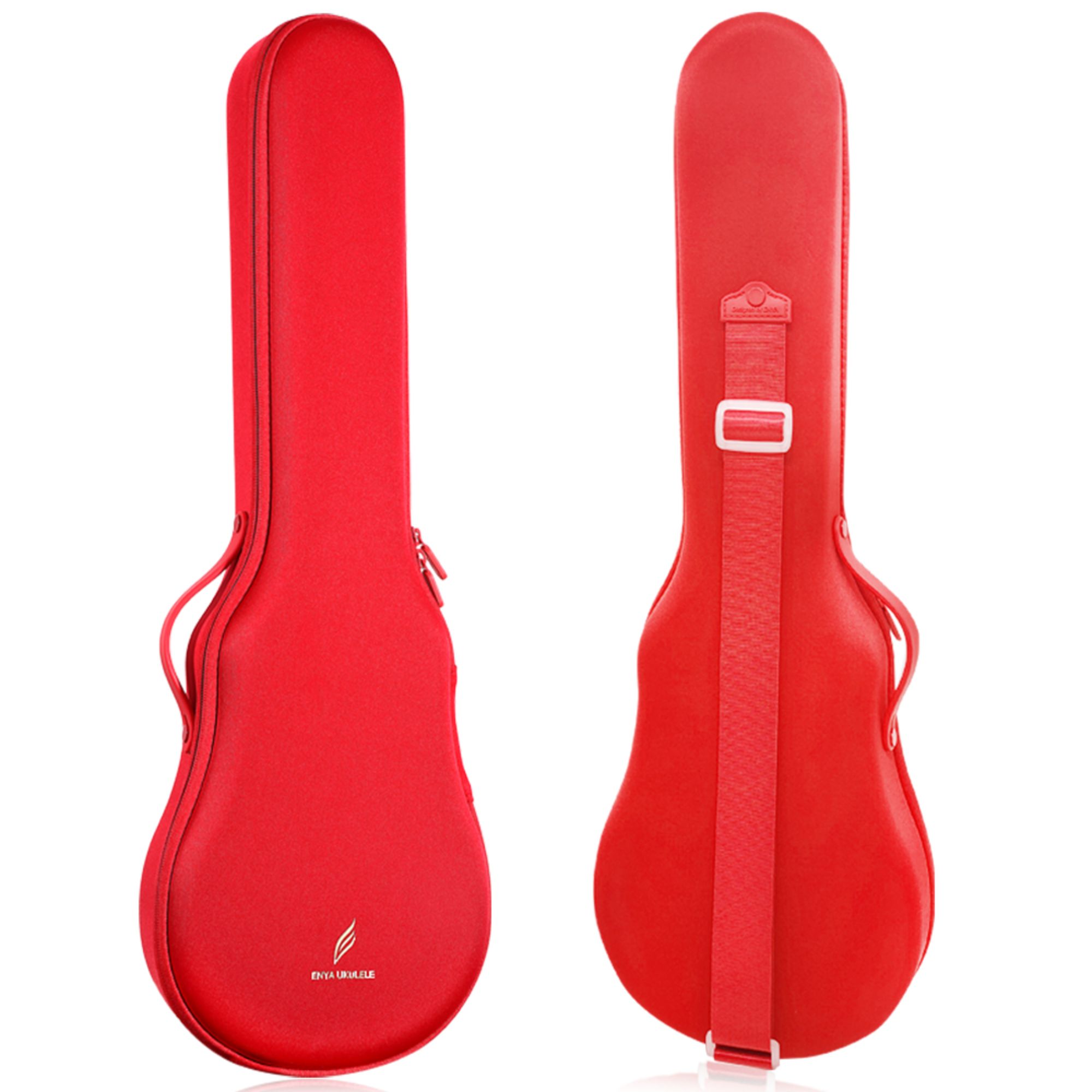 Enya Concert Nova UE Carbon Fiber Travel Ukulele with AcousticPlus- Red